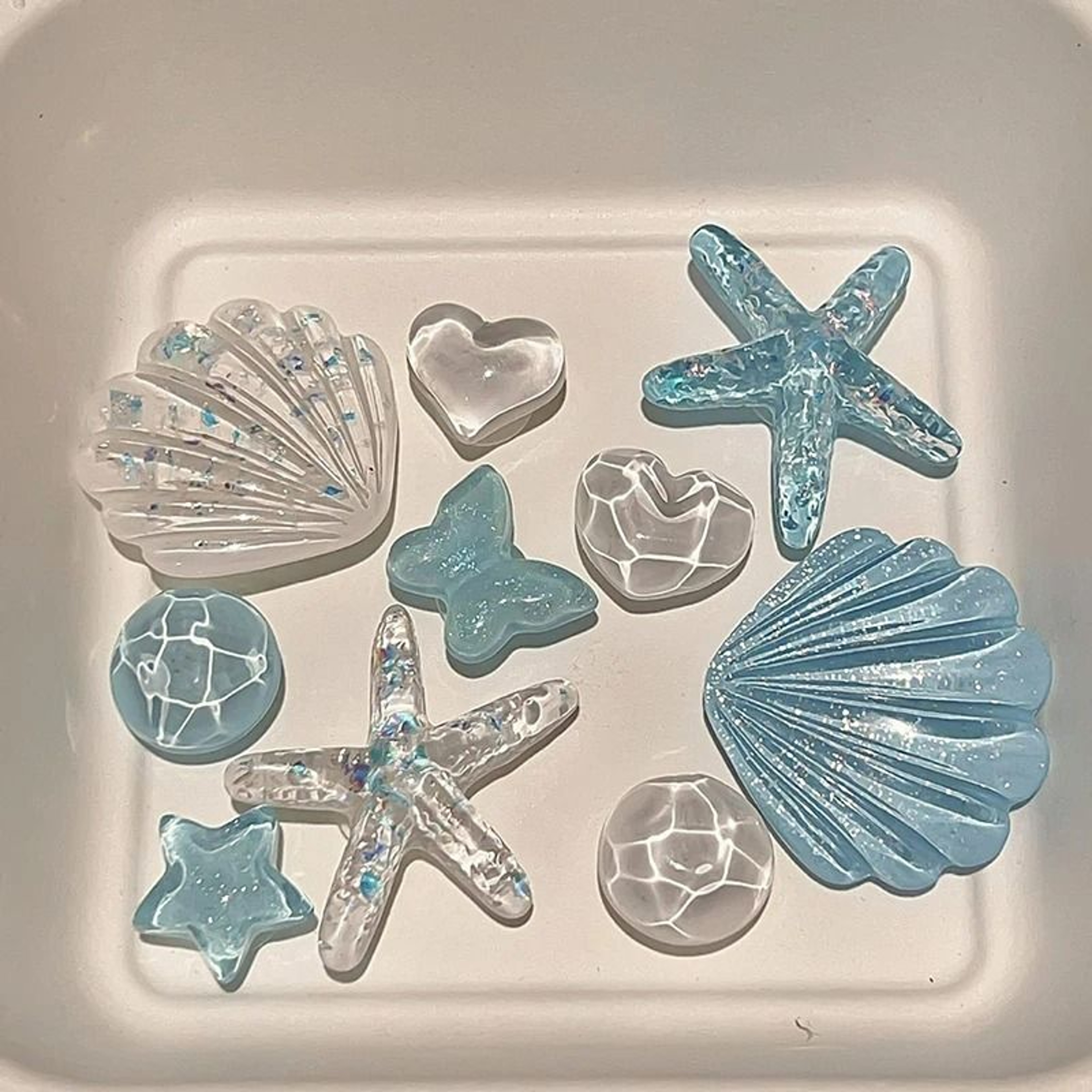 DIY Starfish And Shell Resin Shoe Charms Set For Clogs And Garden Sandals 0