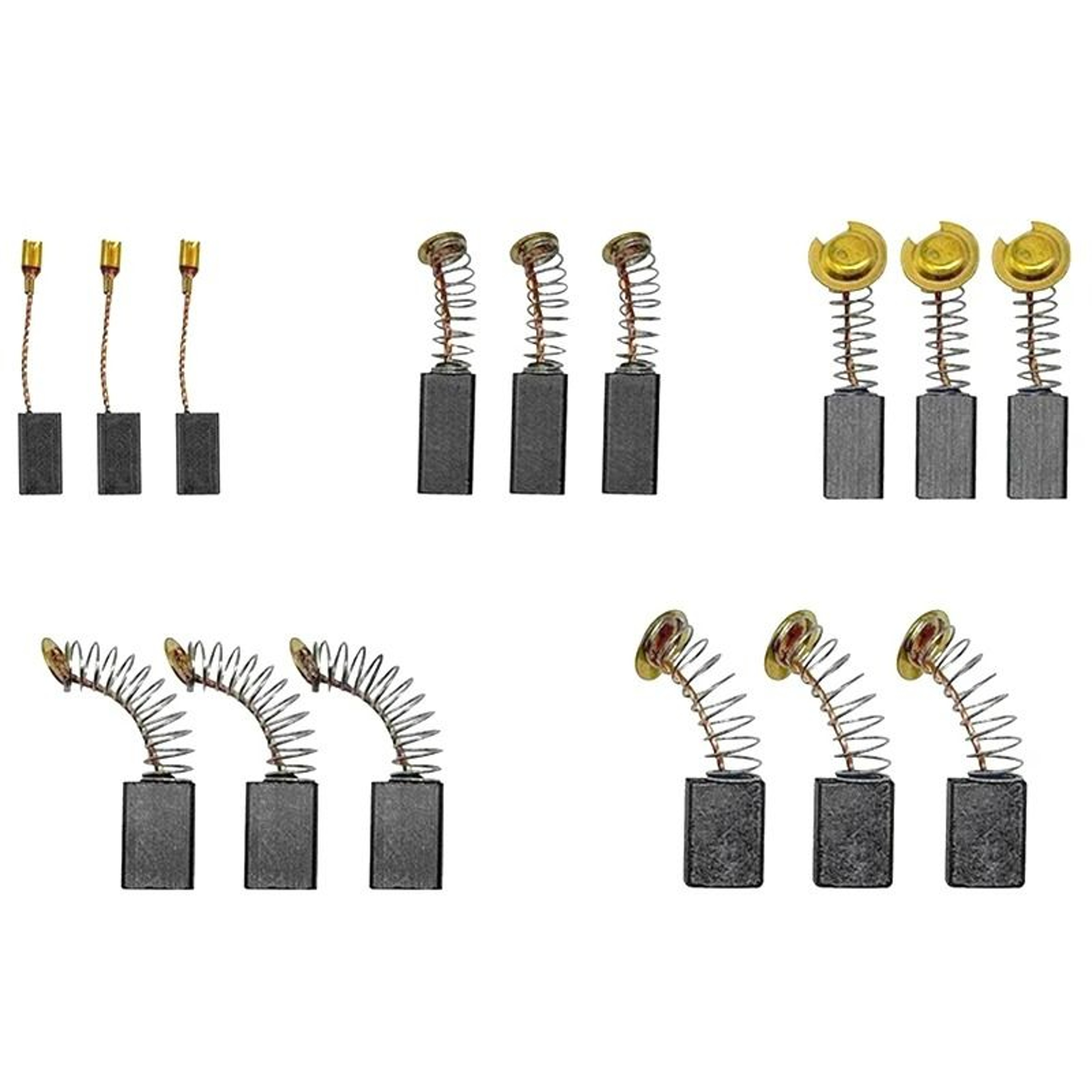 50 Piece Carbon Brush Replacement Set For Power Drills Sanders Grinders And Motors 6