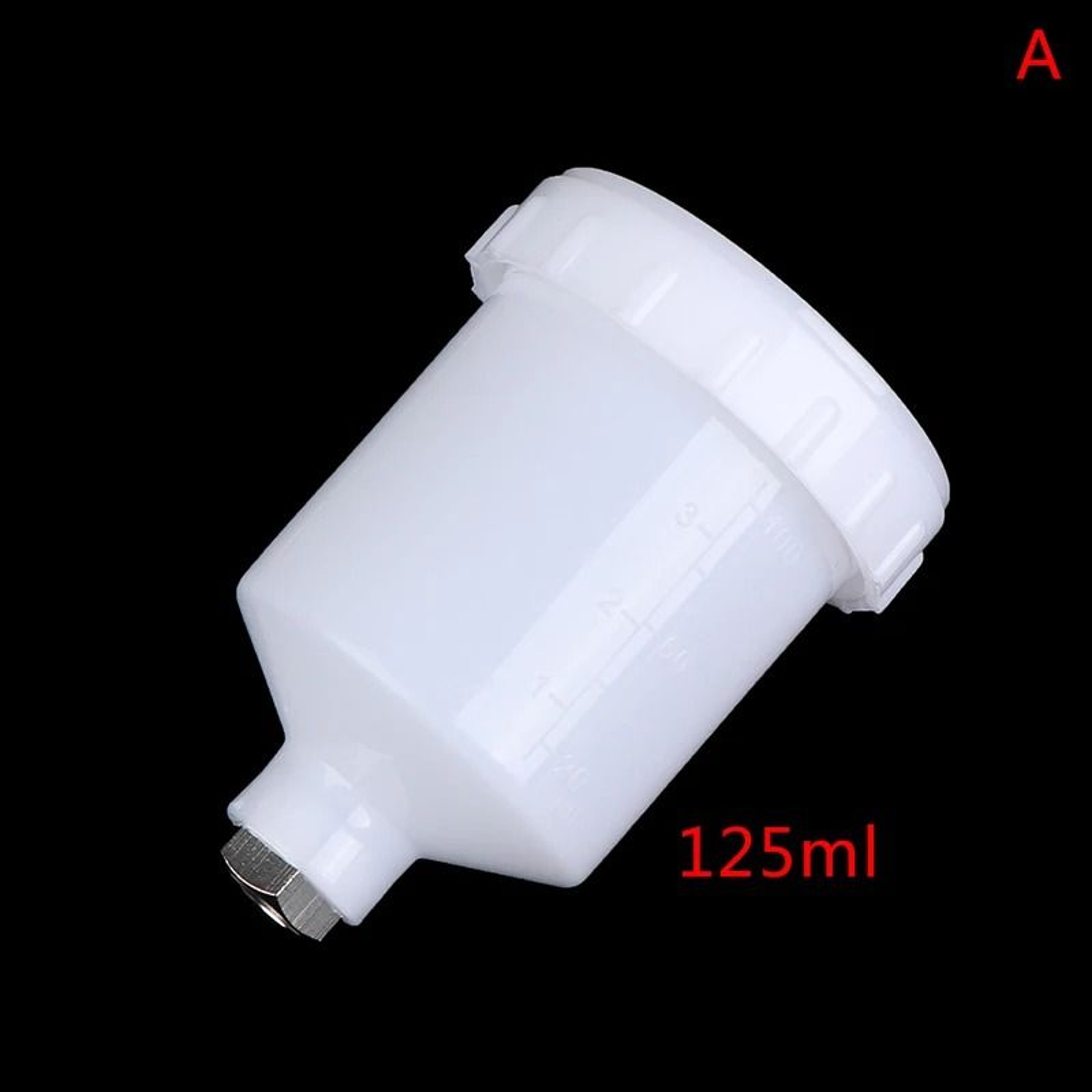 Plastic Gravity Feed Spray Paint Pot Cup With Threaded Connector Replacement 7
