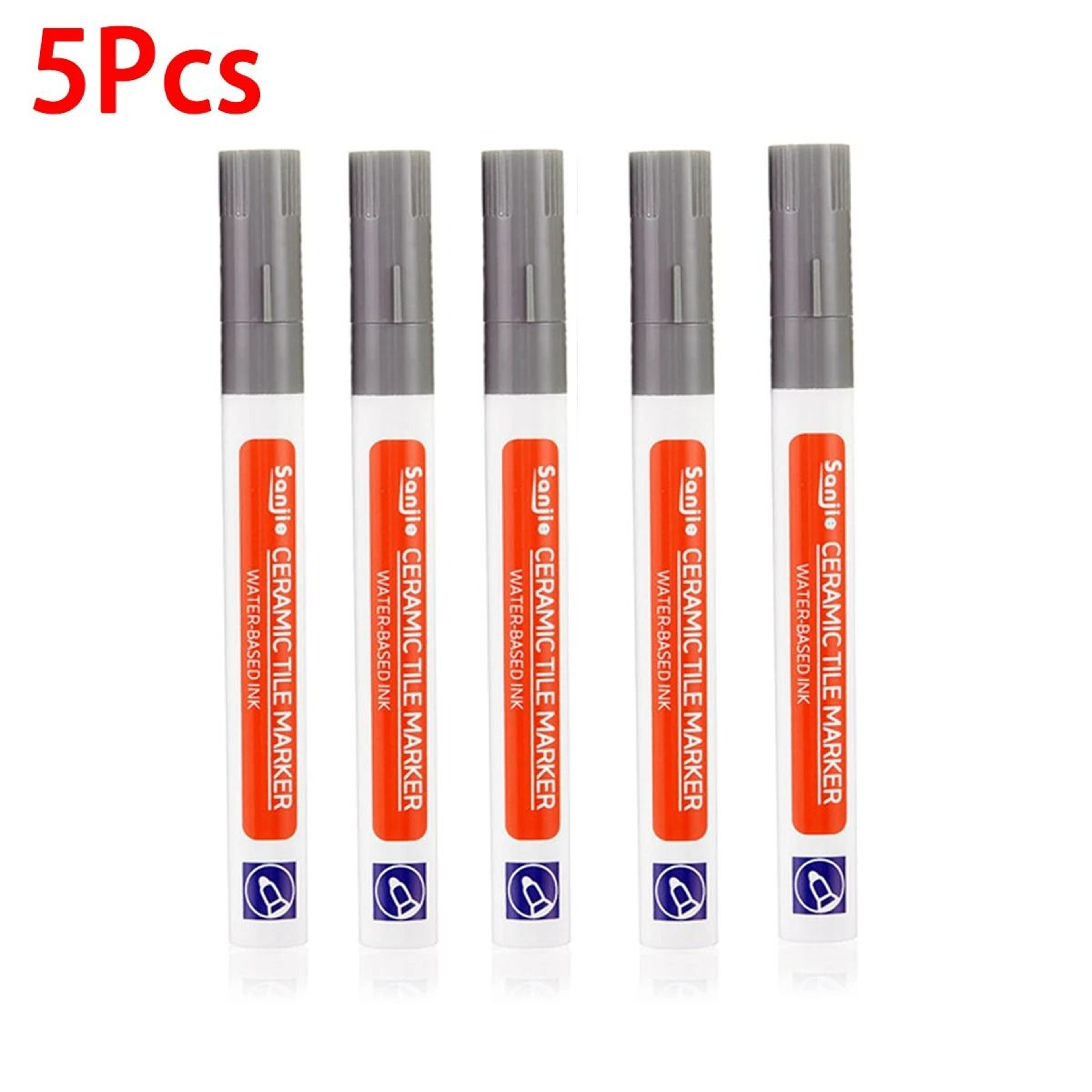 5 Piece Waterproof Ceramic Tile Grout Marker Pen Set With AntiMold Formula 5