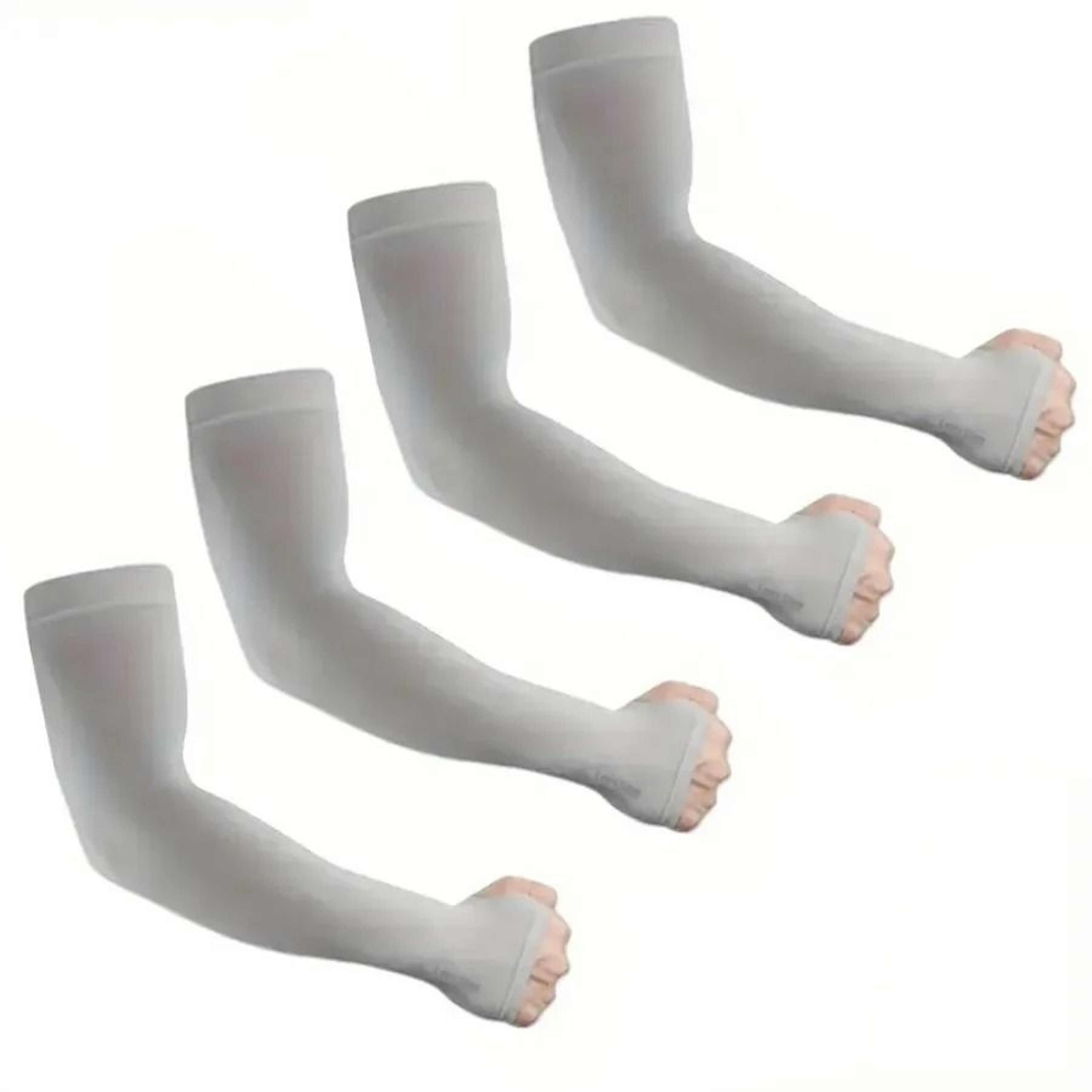 4 Pair Ice Silk Sun Protection Arm Sleeves For Sports Cycling And Driving 7