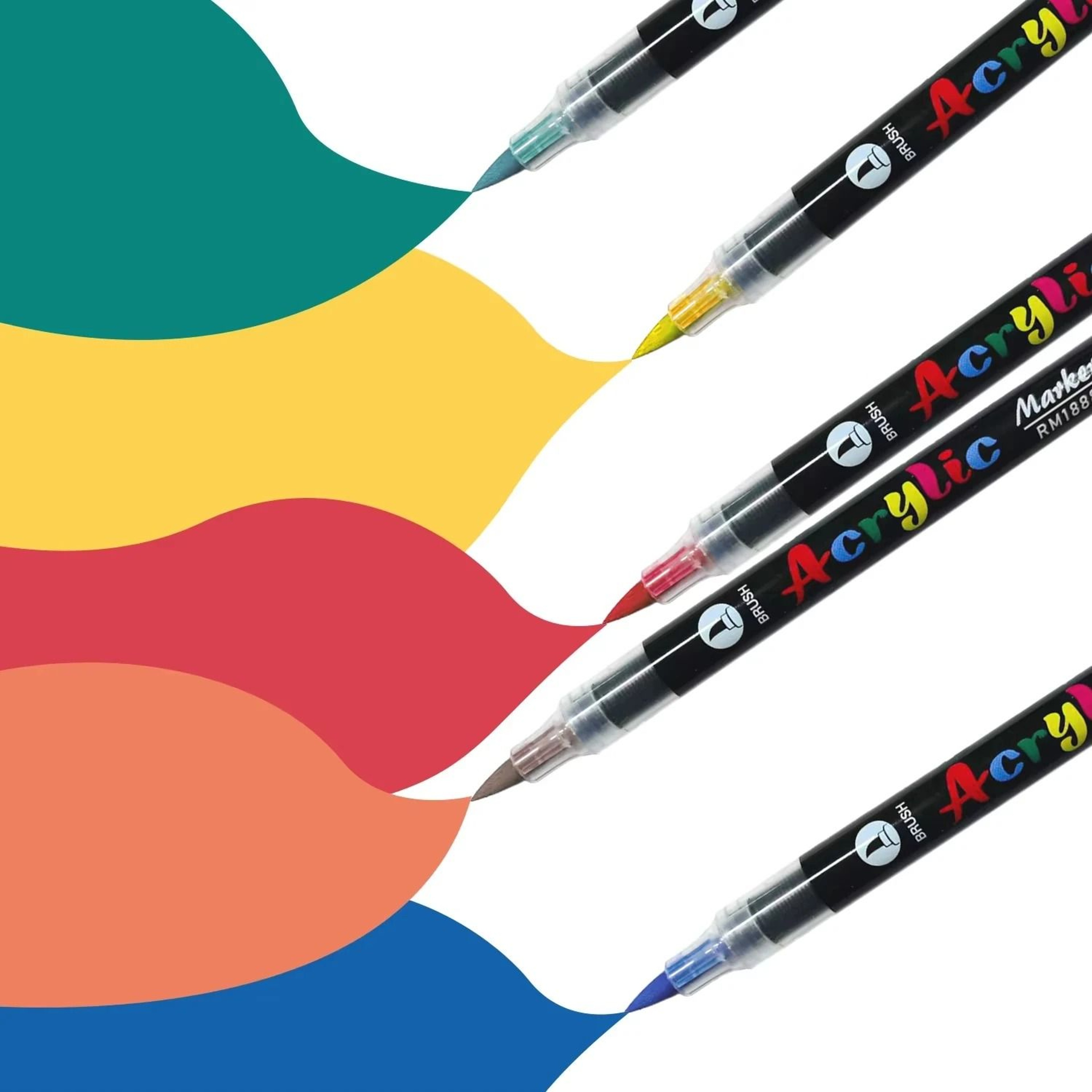 DualTip Acrylic Paint Pens Set For Rock Painting Wood Glass And DIY Crafts 1