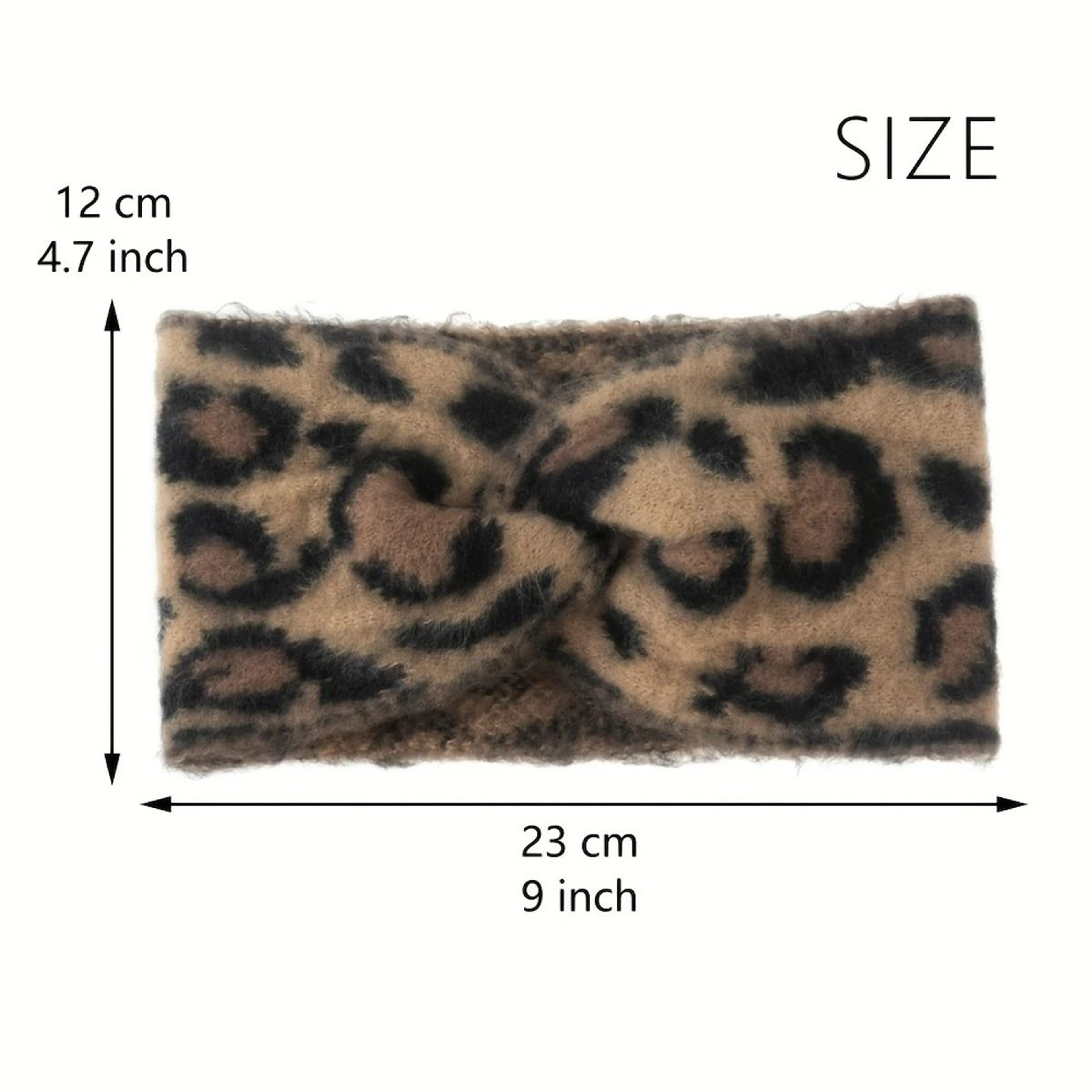 1 Piece Elegant Retro Leopard Print Wide Headband For Fitness And Outdoor Wear 1
