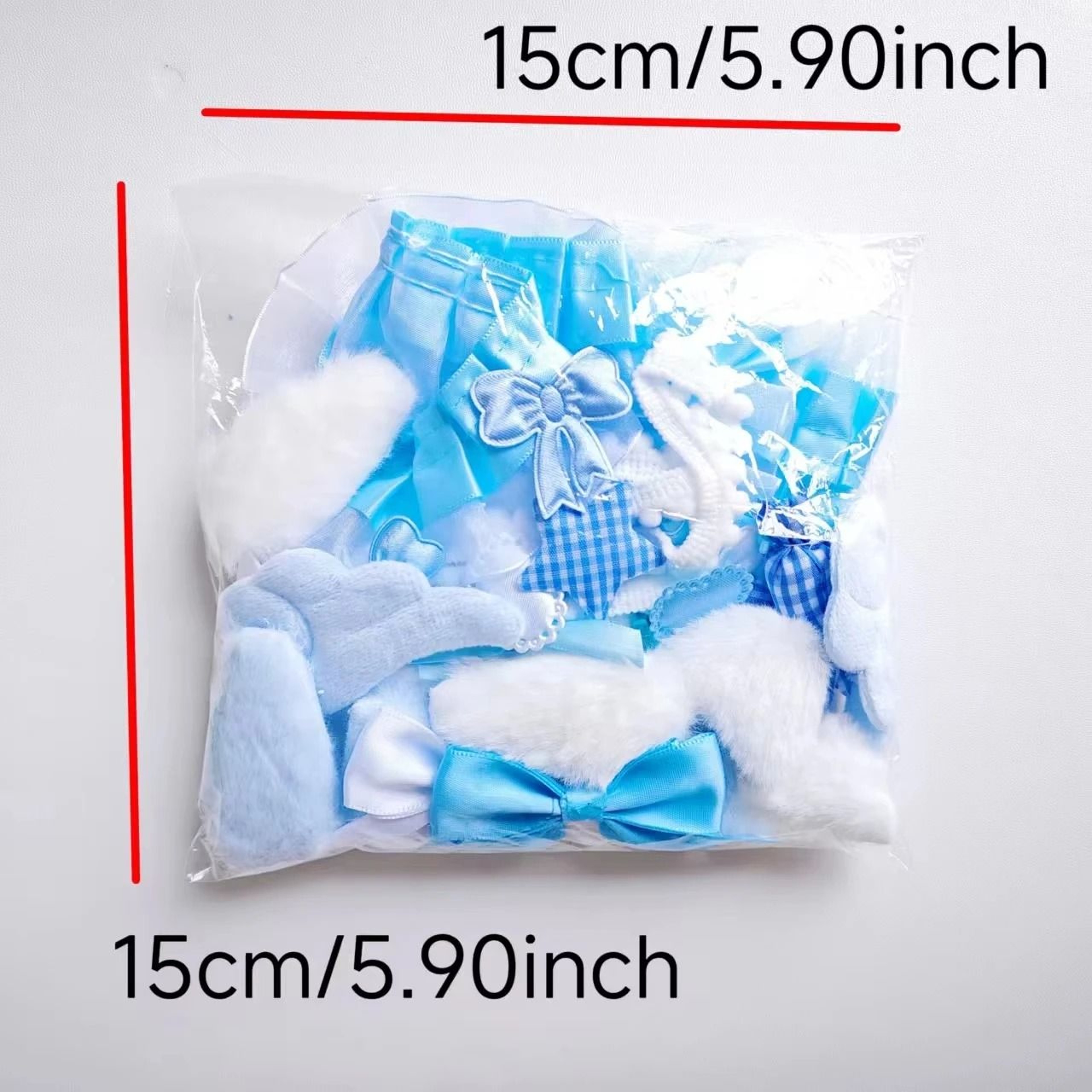 40 Piece Lace And Plush Craft Kit With Bunny Ears Angel Wings And Shapes 2
