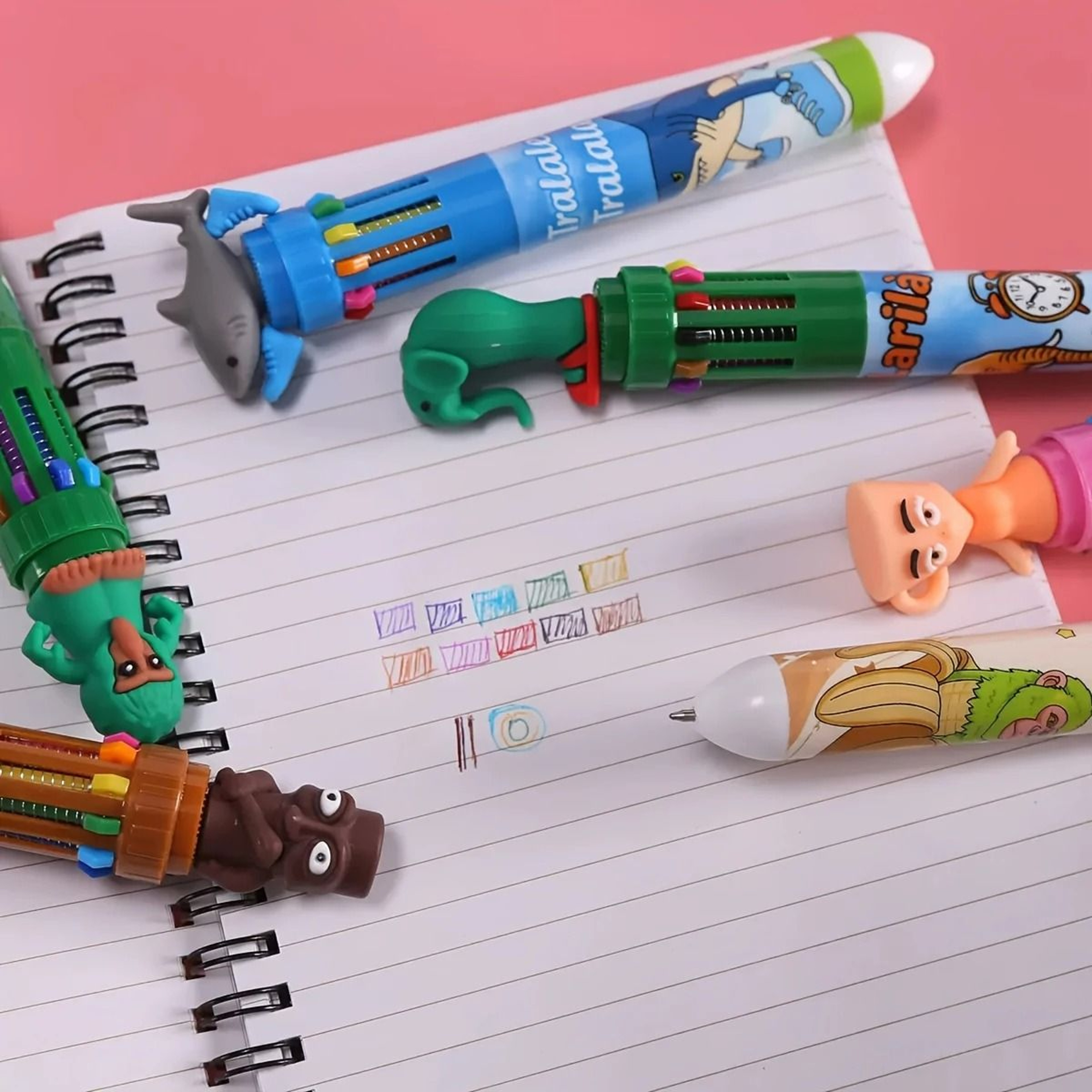 3 Piece Chinese Mythology 10Color Multicolor Ballpoint Pens 05mm 2