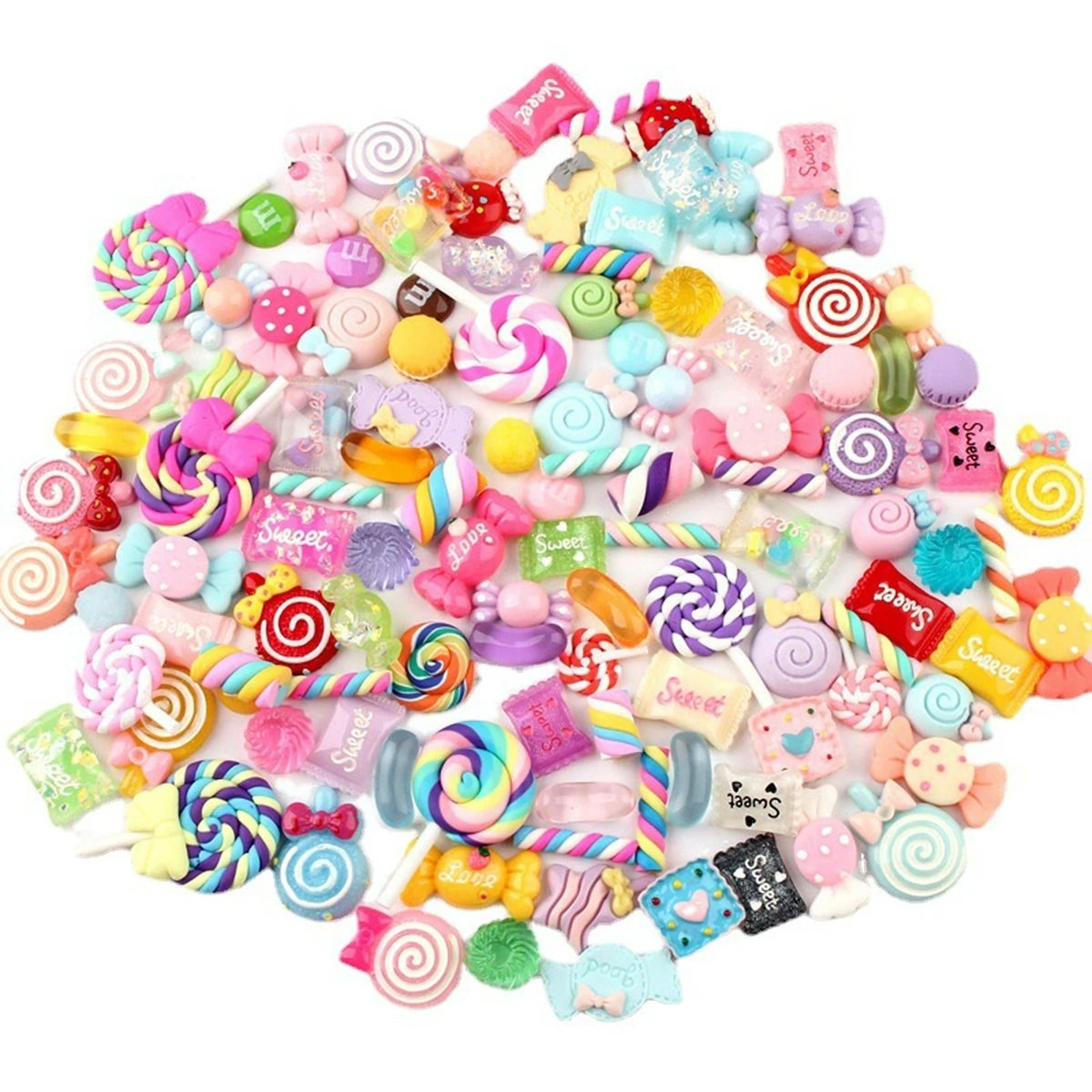 30 Piece Multicolored Resin Candy Slime Charms Set For DIY Crafts 6
