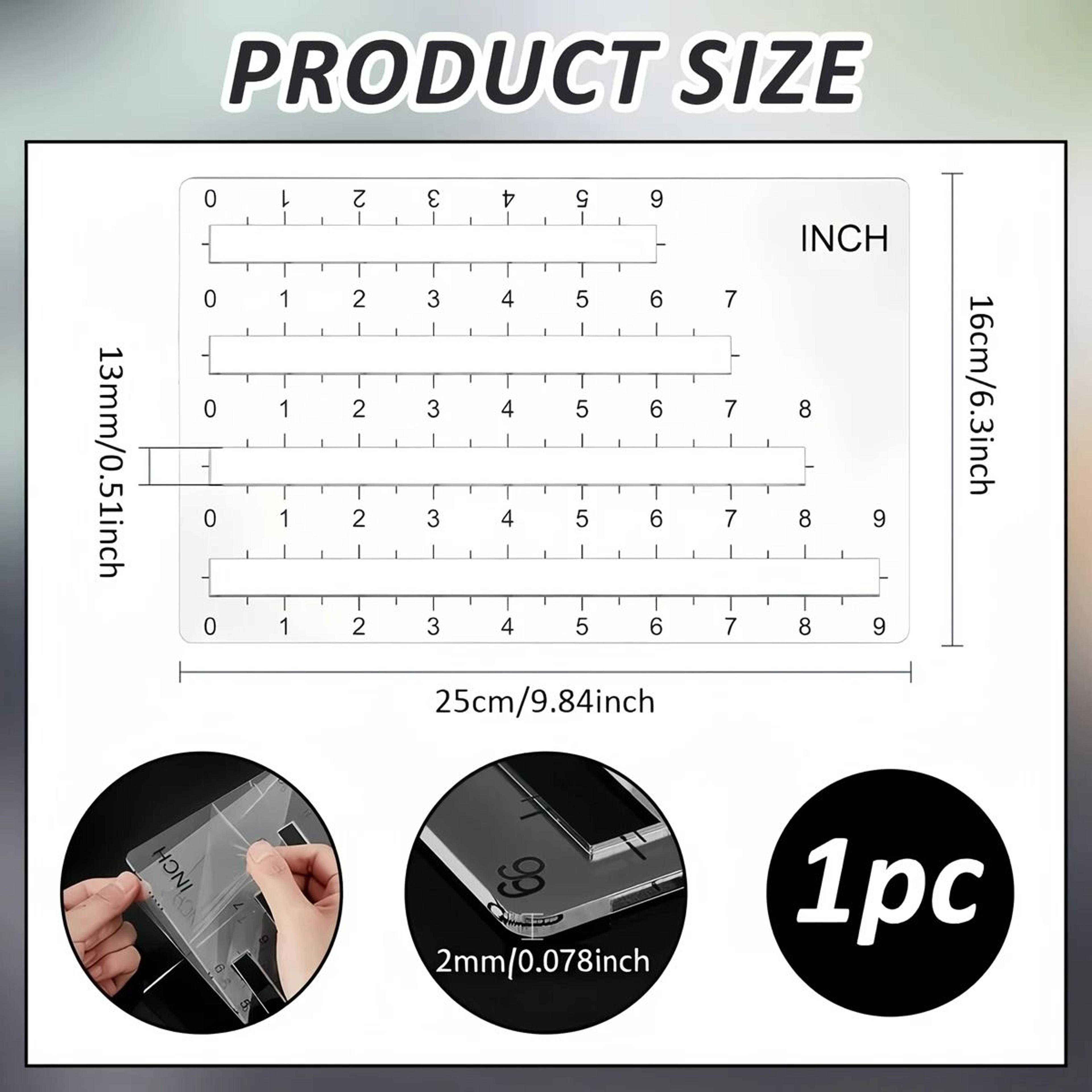 Transparent Acrylic Pocket Sewing Ruler Template Set For DIY Bag Making  Quilting 1