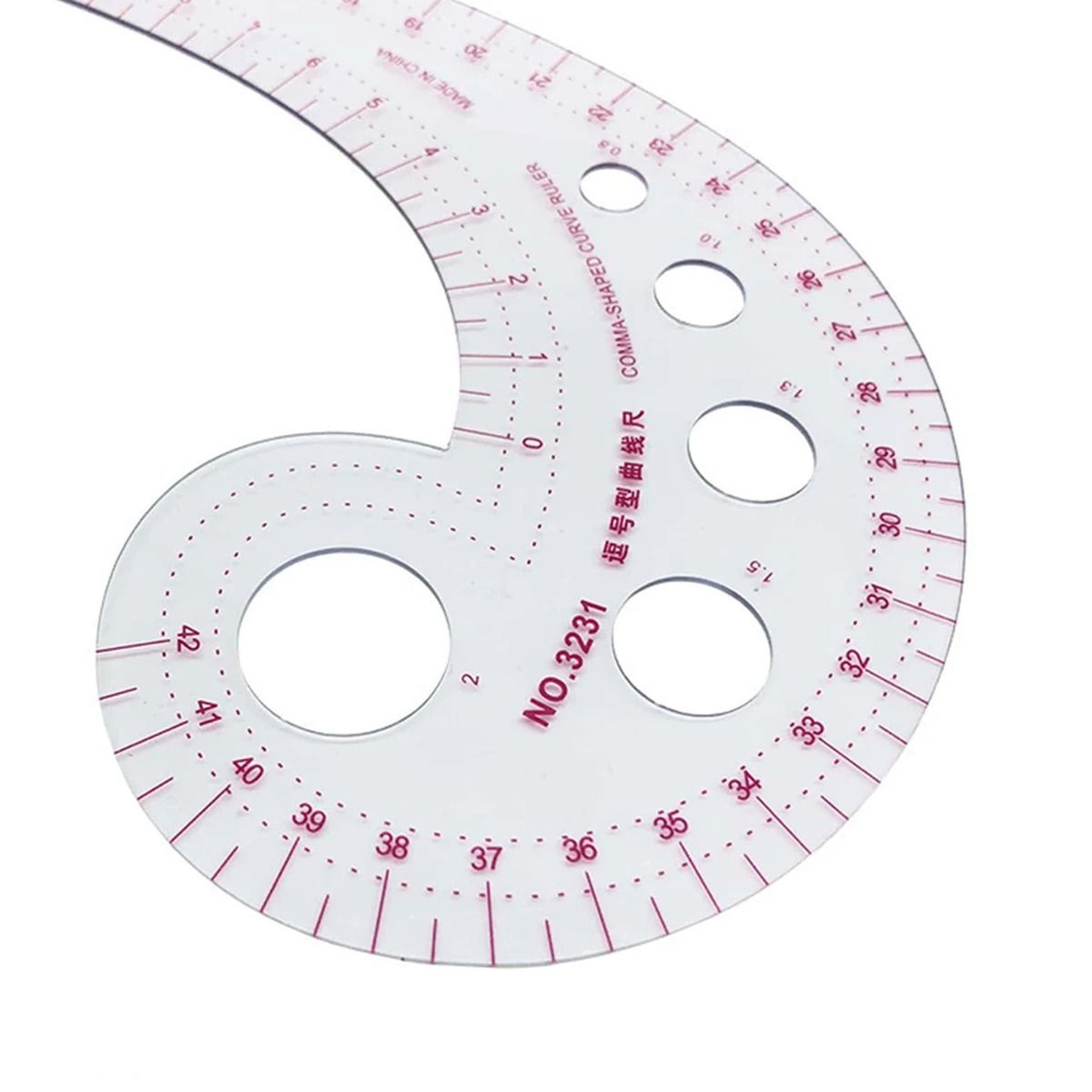 CommaShaped French Curve Sewing Ruler 165 In For Garment Drafting And Pattern Making 2