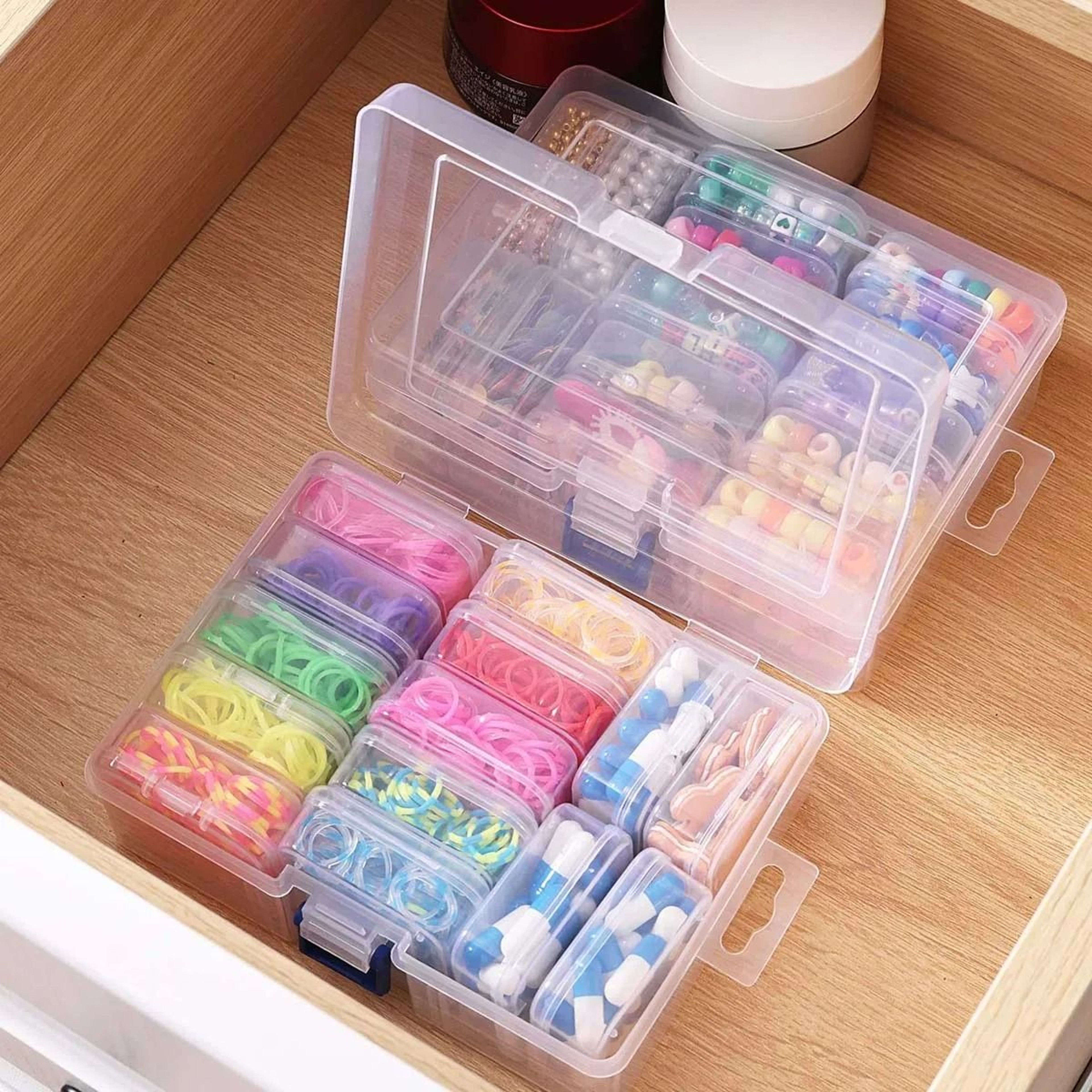 14Piece Mini Transparent Storage Box Set For Jewelry Beads And Craft Supplies 2