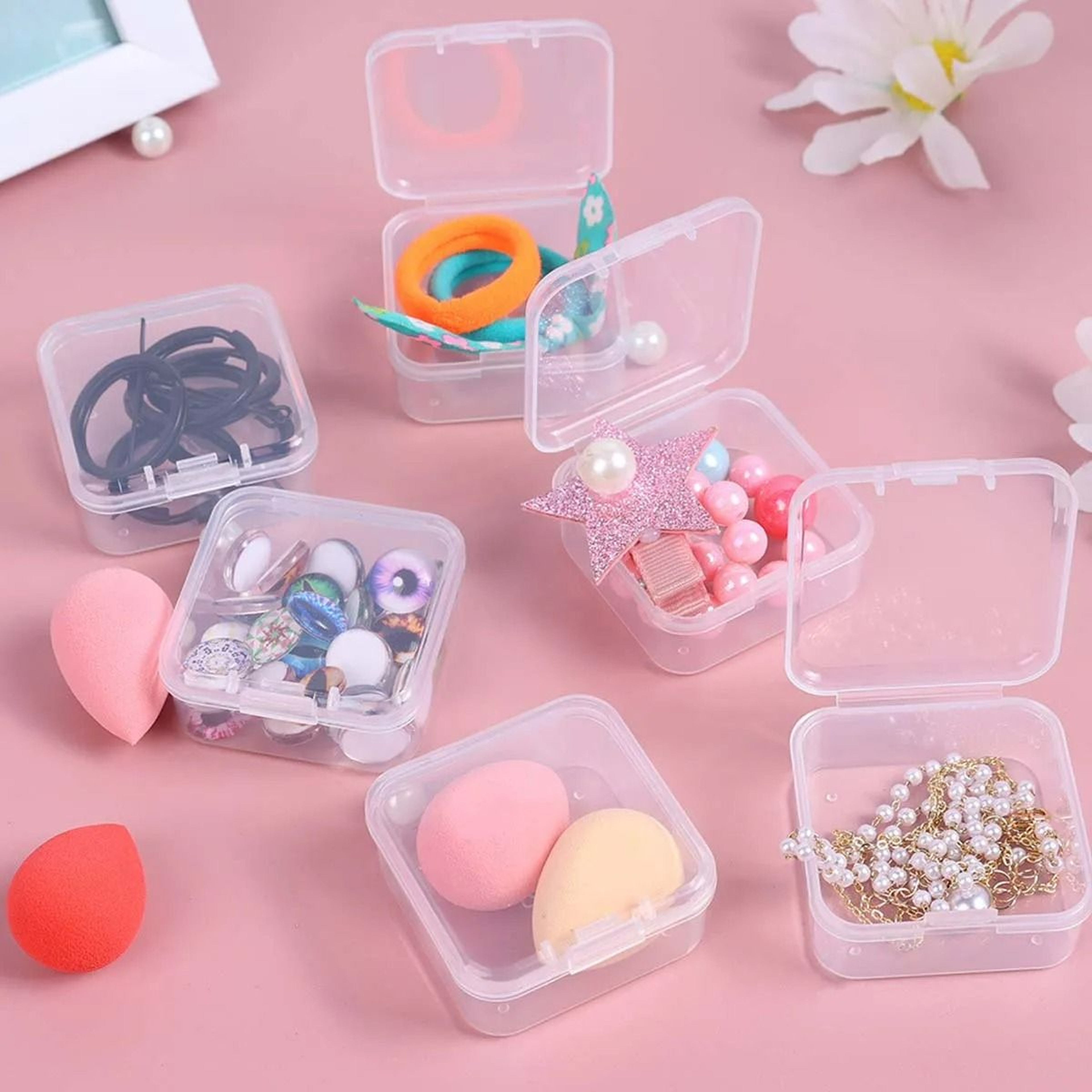14Piece Mini Transparent Storage Box Set For Jewelry Beads And Craft Supplies 5