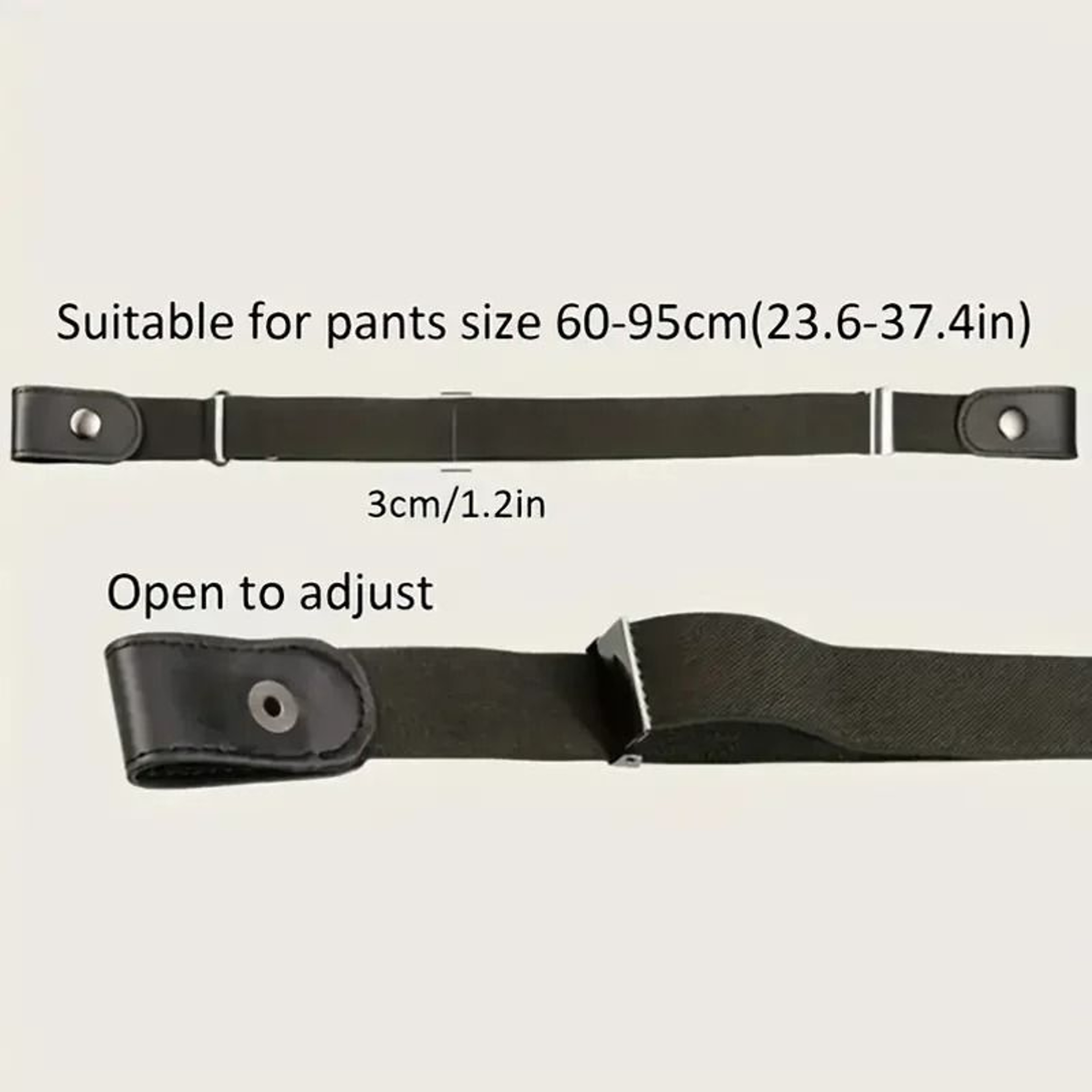 1Piece Traceless Invisible Elastic BuckleFree Belt For Jeans And Pants 1