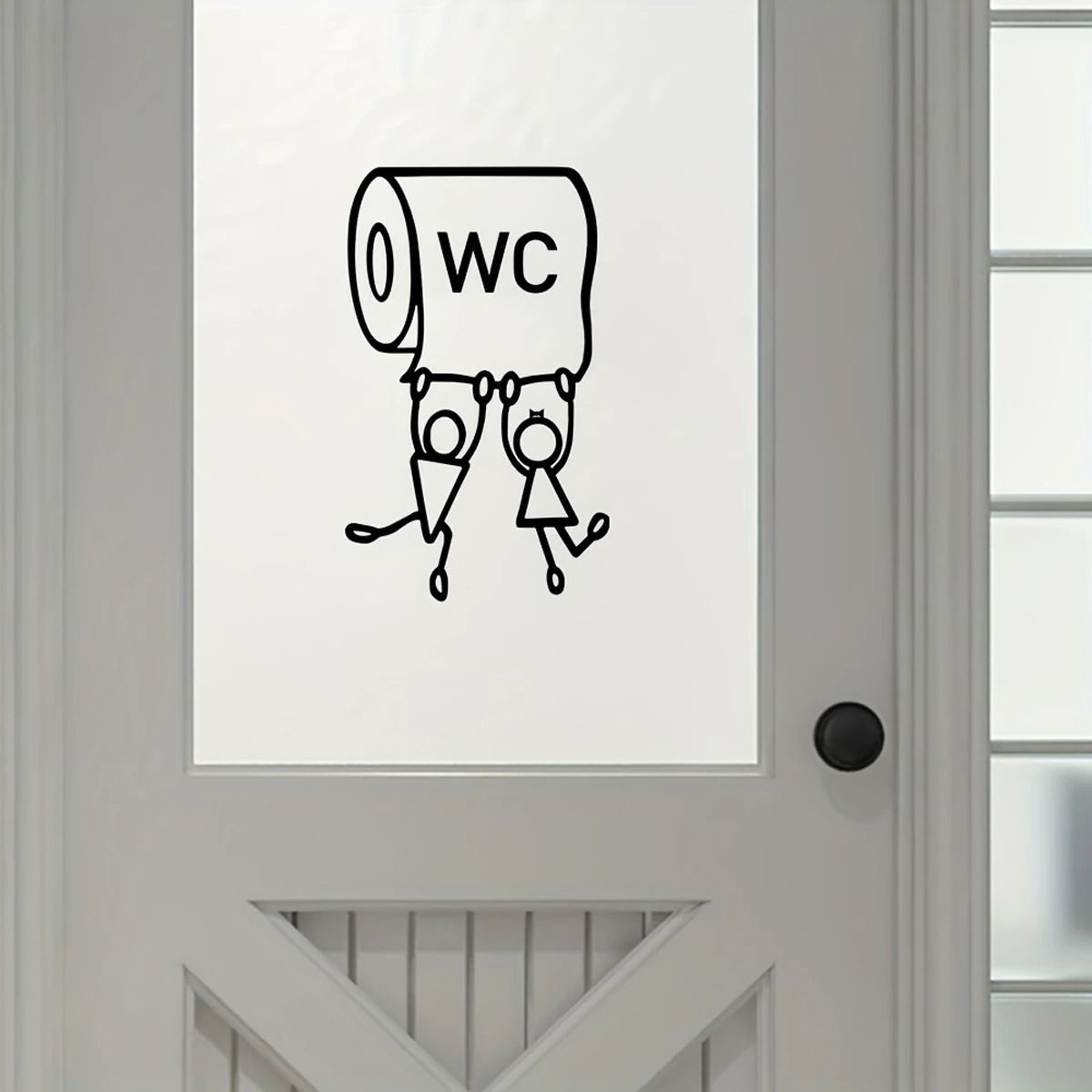 Cartoon WC Humorous Toilet Wall Art Sticker And Bathroom Decor Decal 2