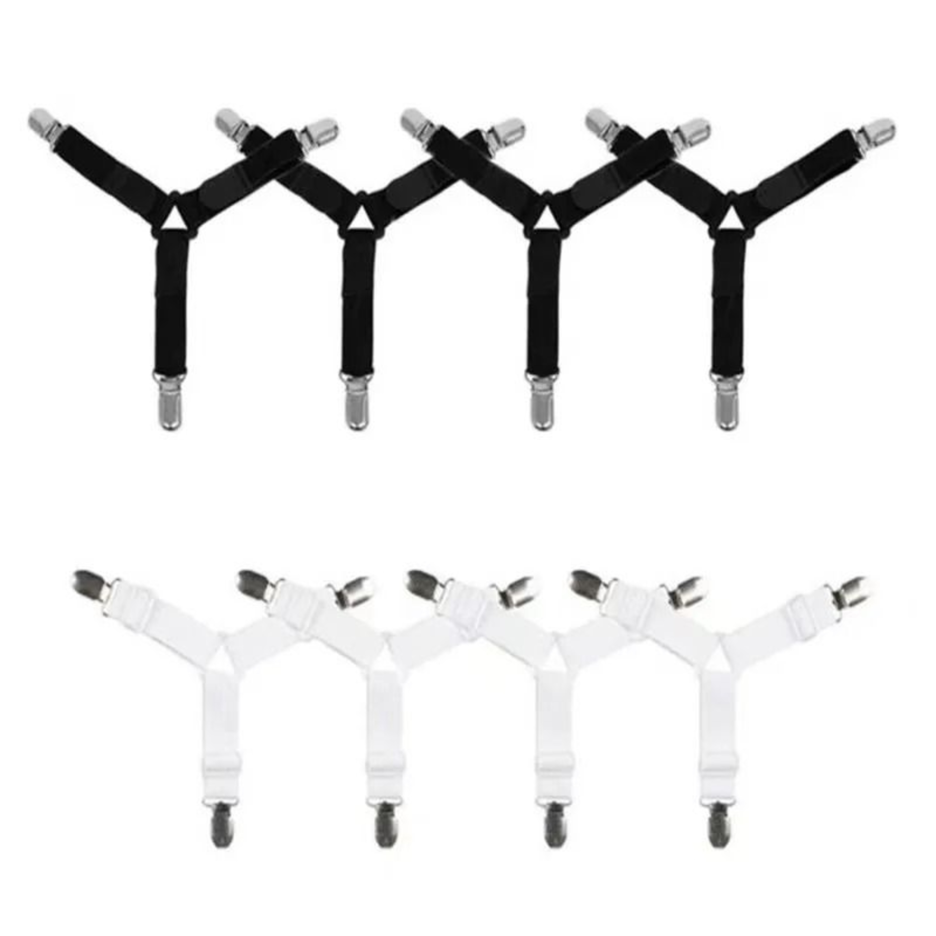 4Piece Adjustable Elastic Bed Sheet Fasteners And Mattress Cover Clip Holders 4