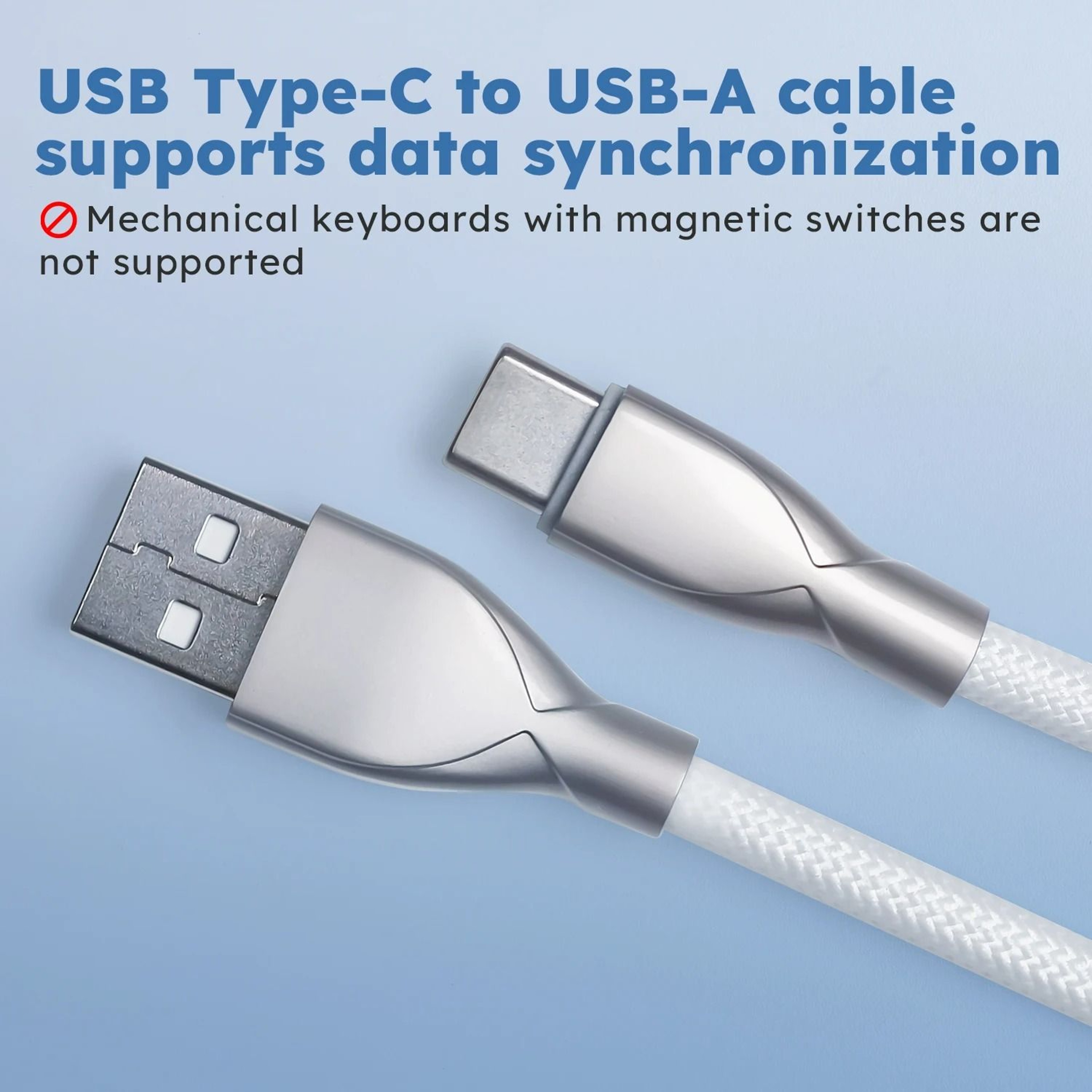 Coiled Mechanical Keyboard Aviator Cable USBA To TypeC Braided Macaron Color 4