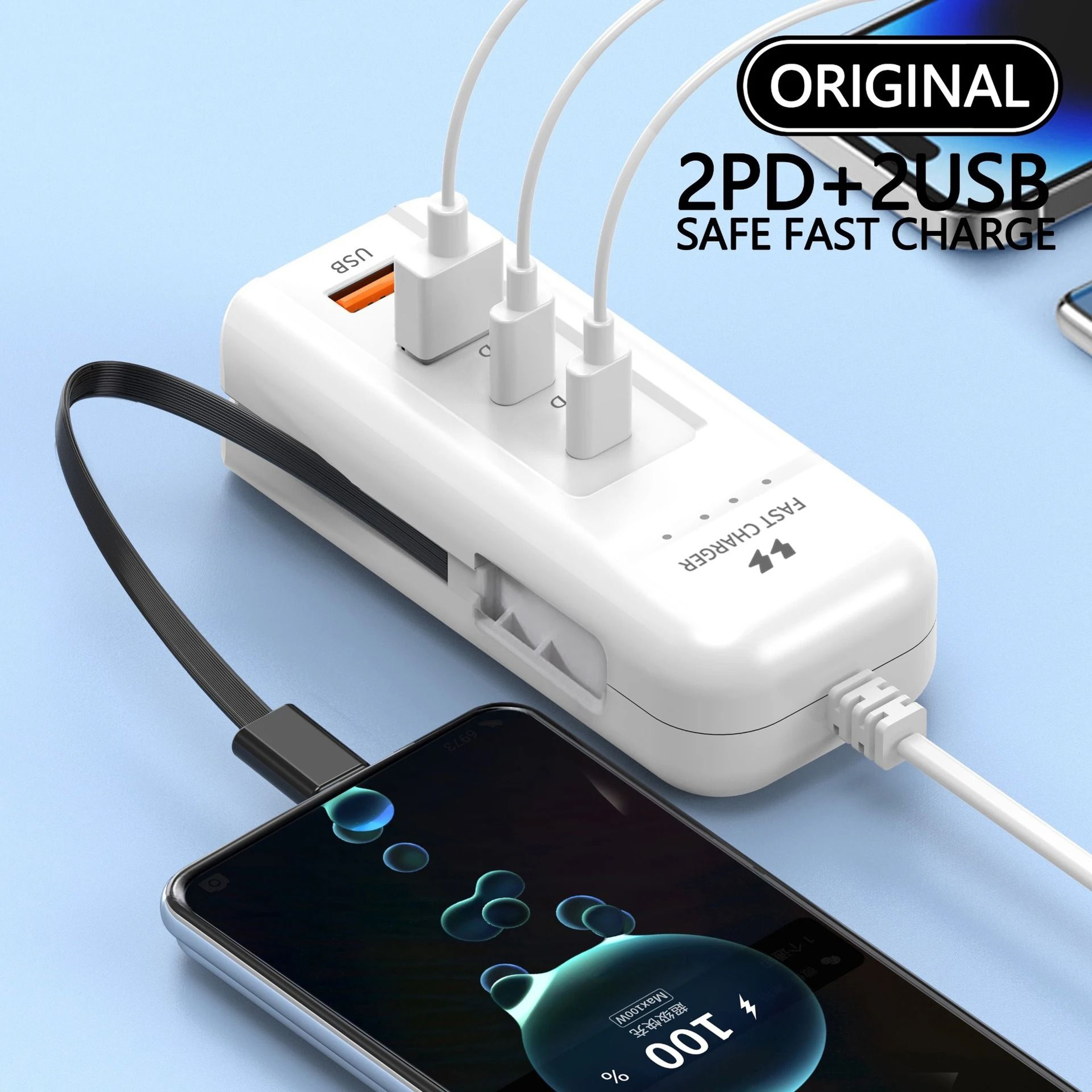 66W HighSpeed USB  TypeC Wall Power Charger Adapter For Xiaomi Samsung IPad  QC 30 Devices 4