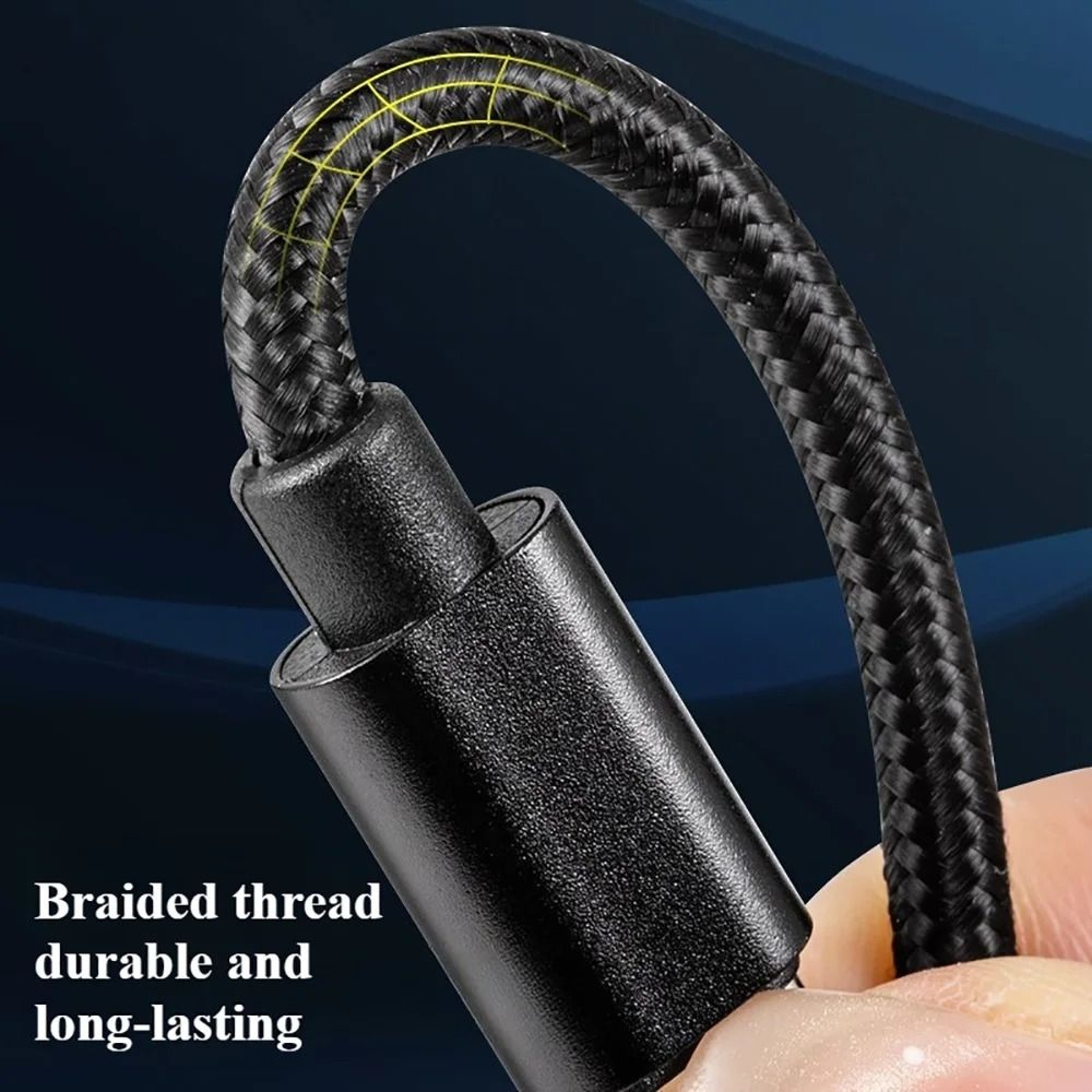 66W 5A Nylon USB C To Type C Fast Charging Cable Ultra Durable Data Cord 2
