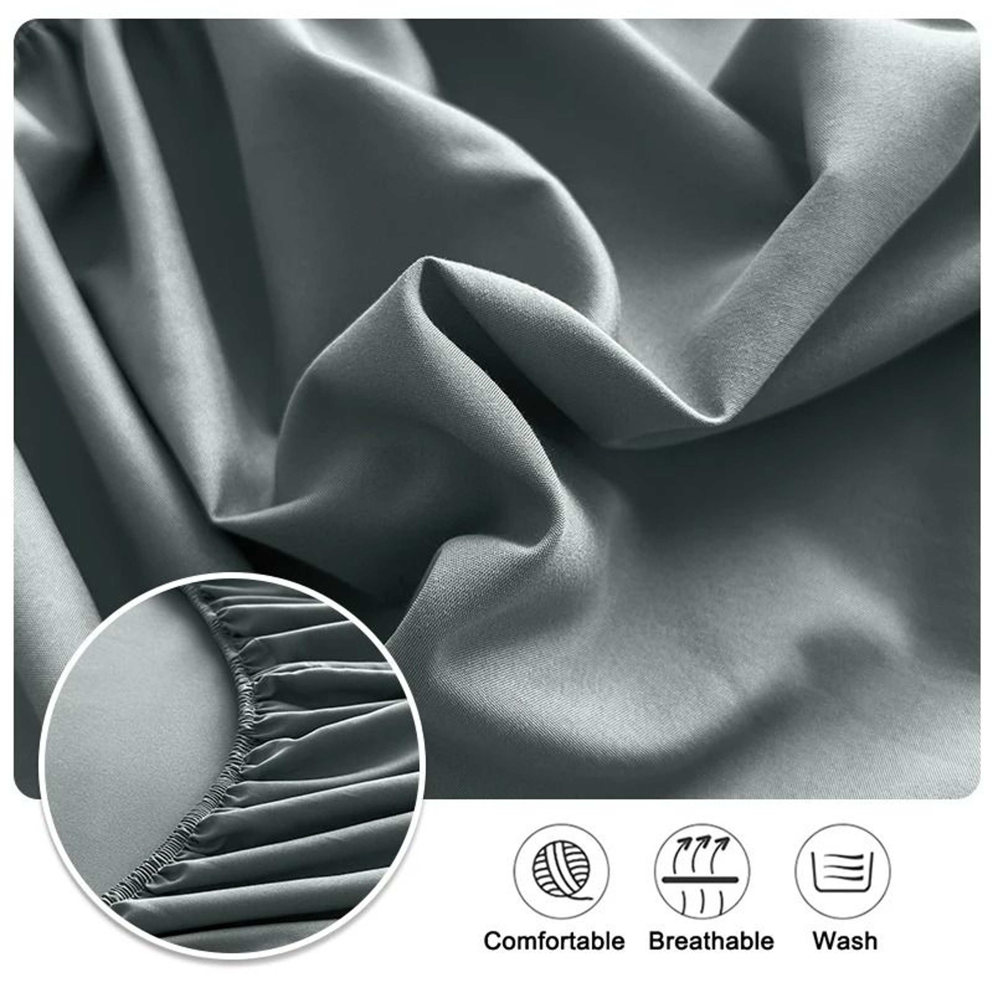 Summer Cooling Breathable Fitted Sheet With Elastic Band 5