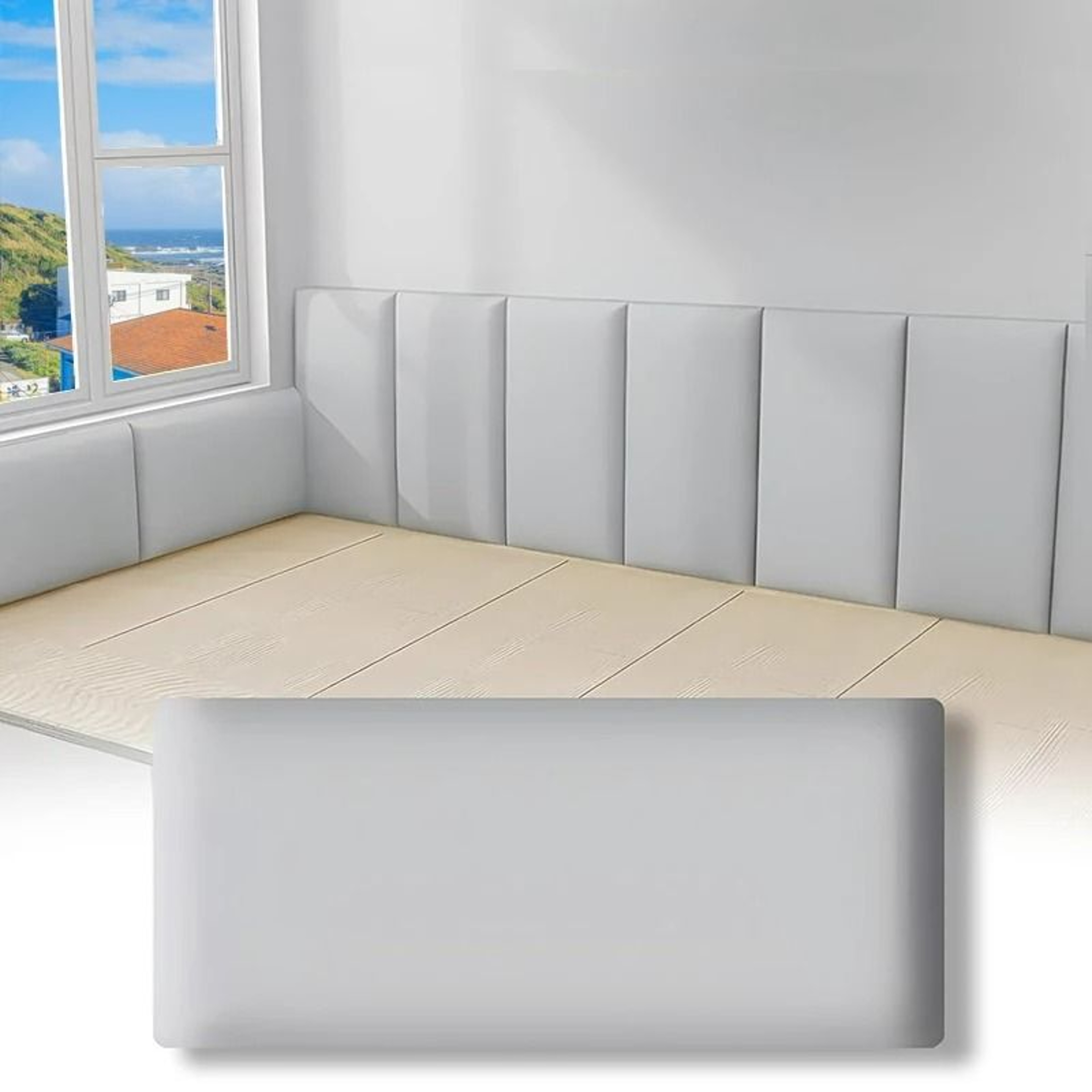 5PCS Set 3D Leather Wall Panels Peel And Stick Headboard Stickers 5