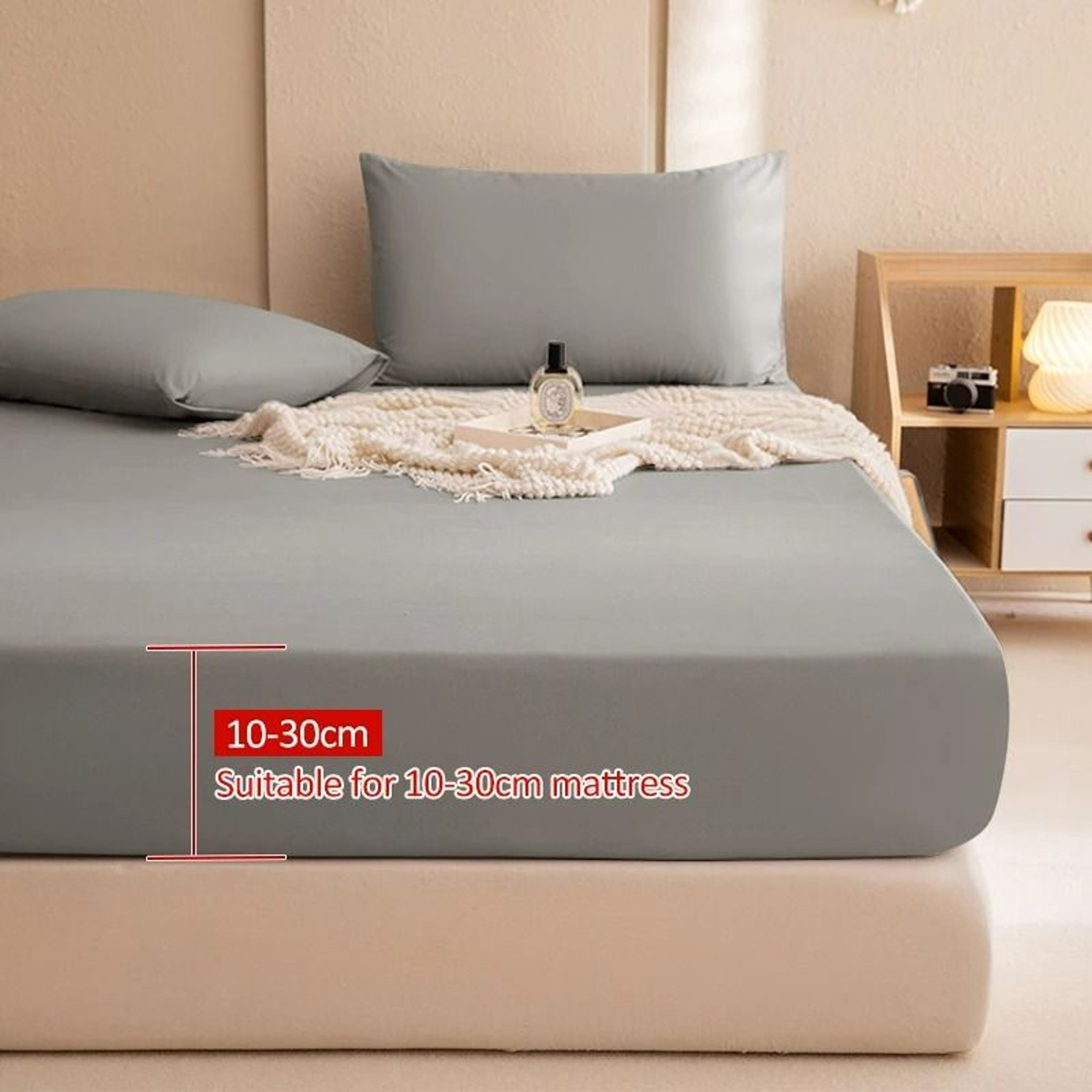 100 Waterproof Mattress Cover Elastic Fitted Sheet Protector 2