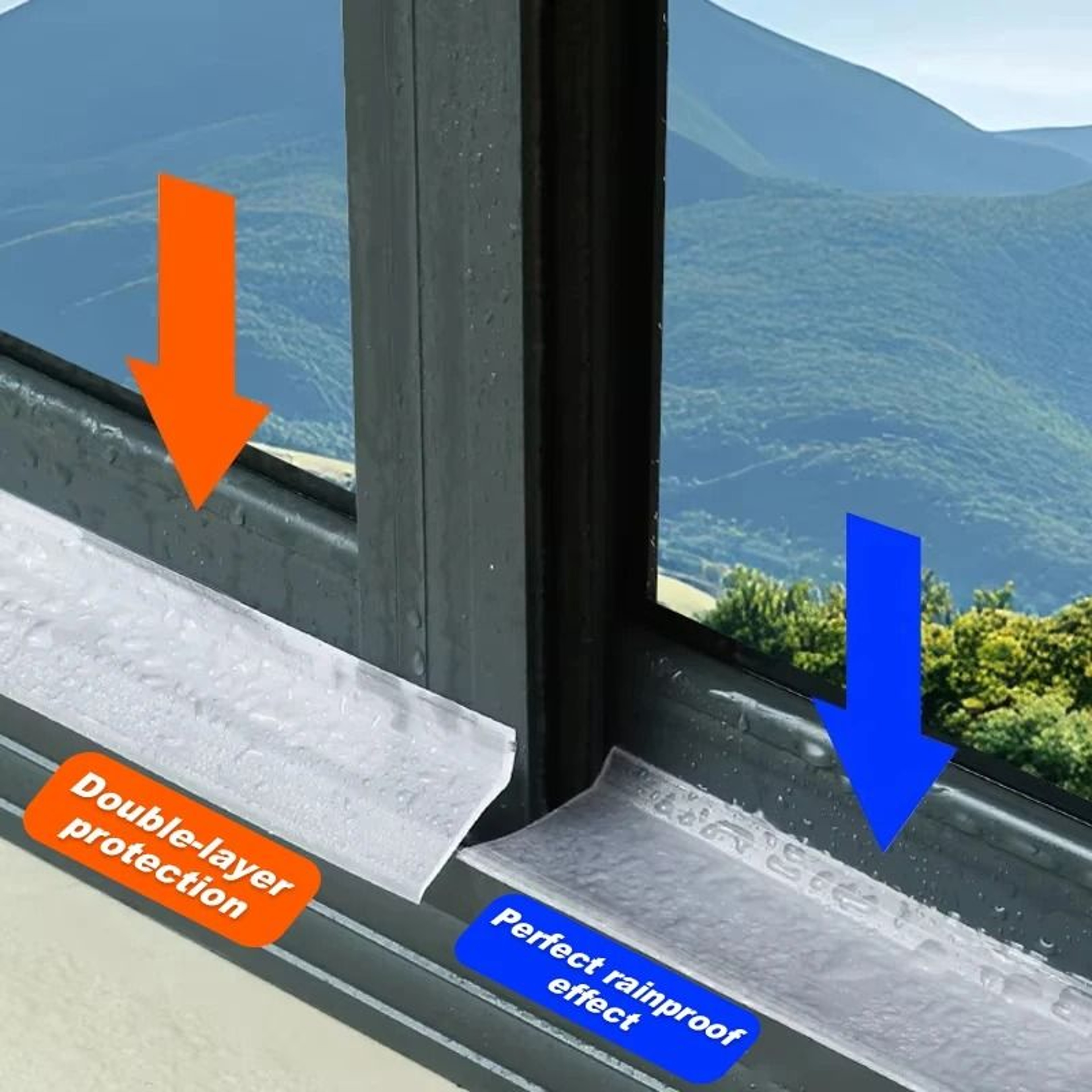 Transparent Window Water Blocking Bar SelfAdhesive Sealing Strip 2