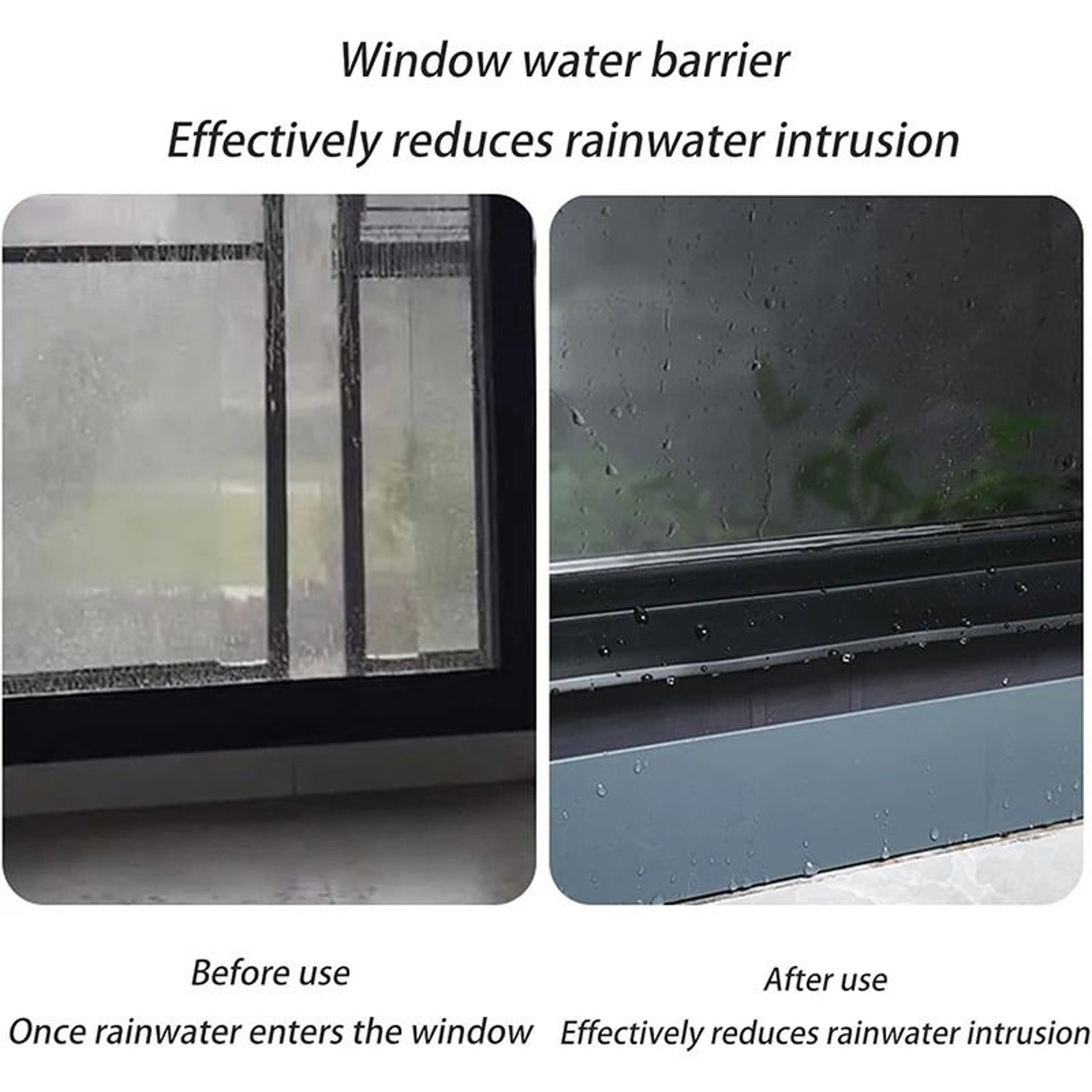 Transparent Window Water Blocking Bar SelfAdhesive Sealing Strip 6