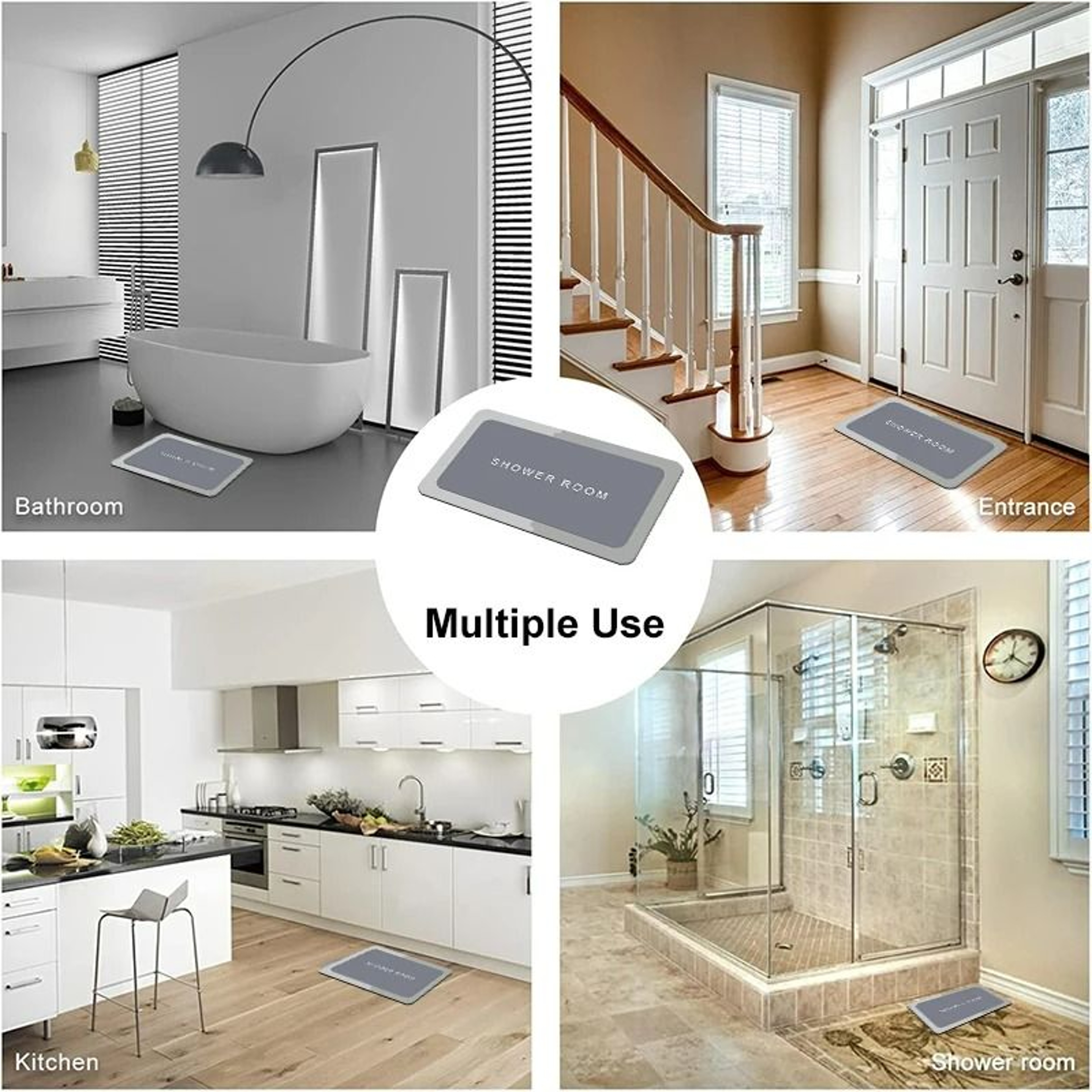Diatomite Earth Absorbent NonSlip QuickDry Bath Mat 5