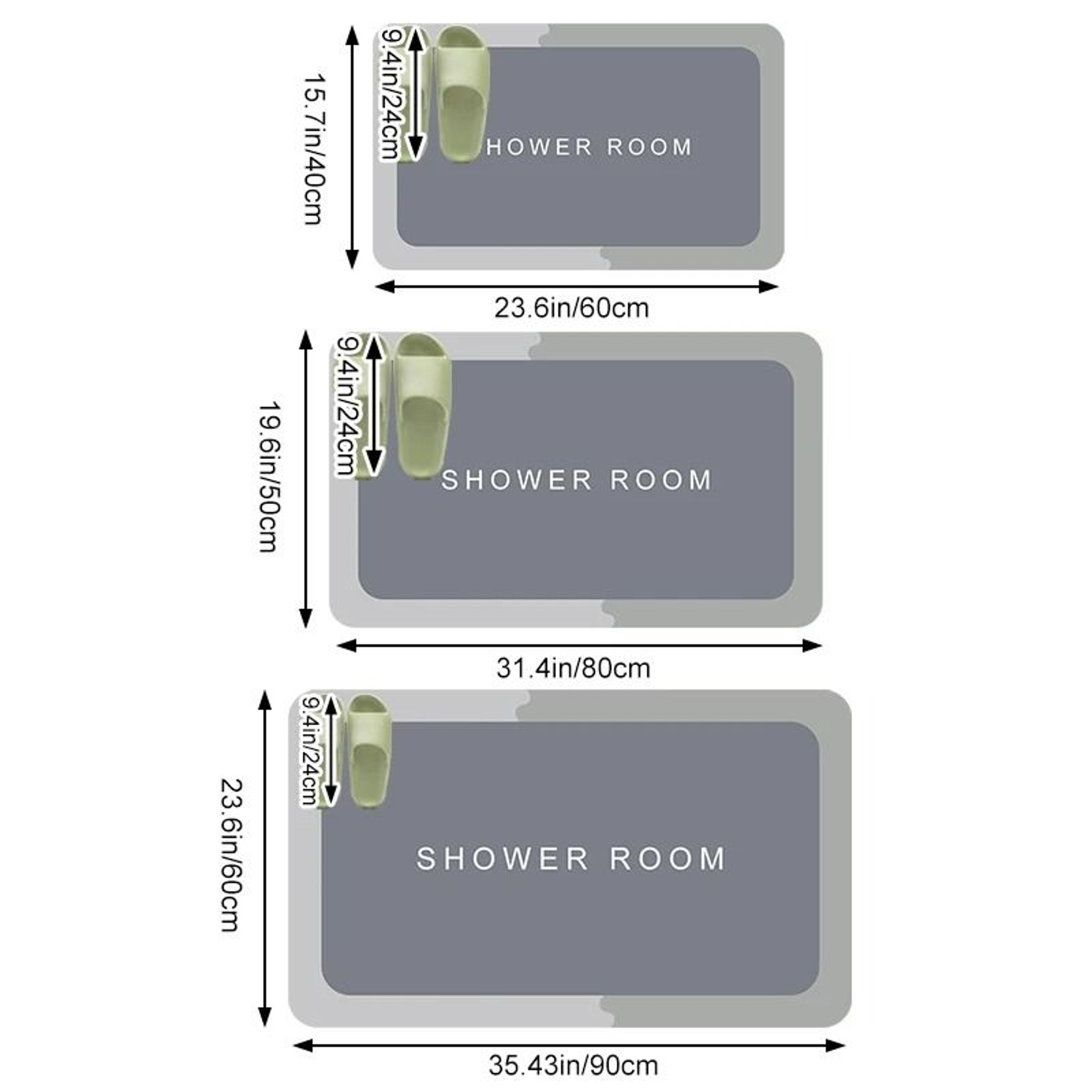 Diatomite Earth Absorbent NonSlip QuickDry Bath Mat 2