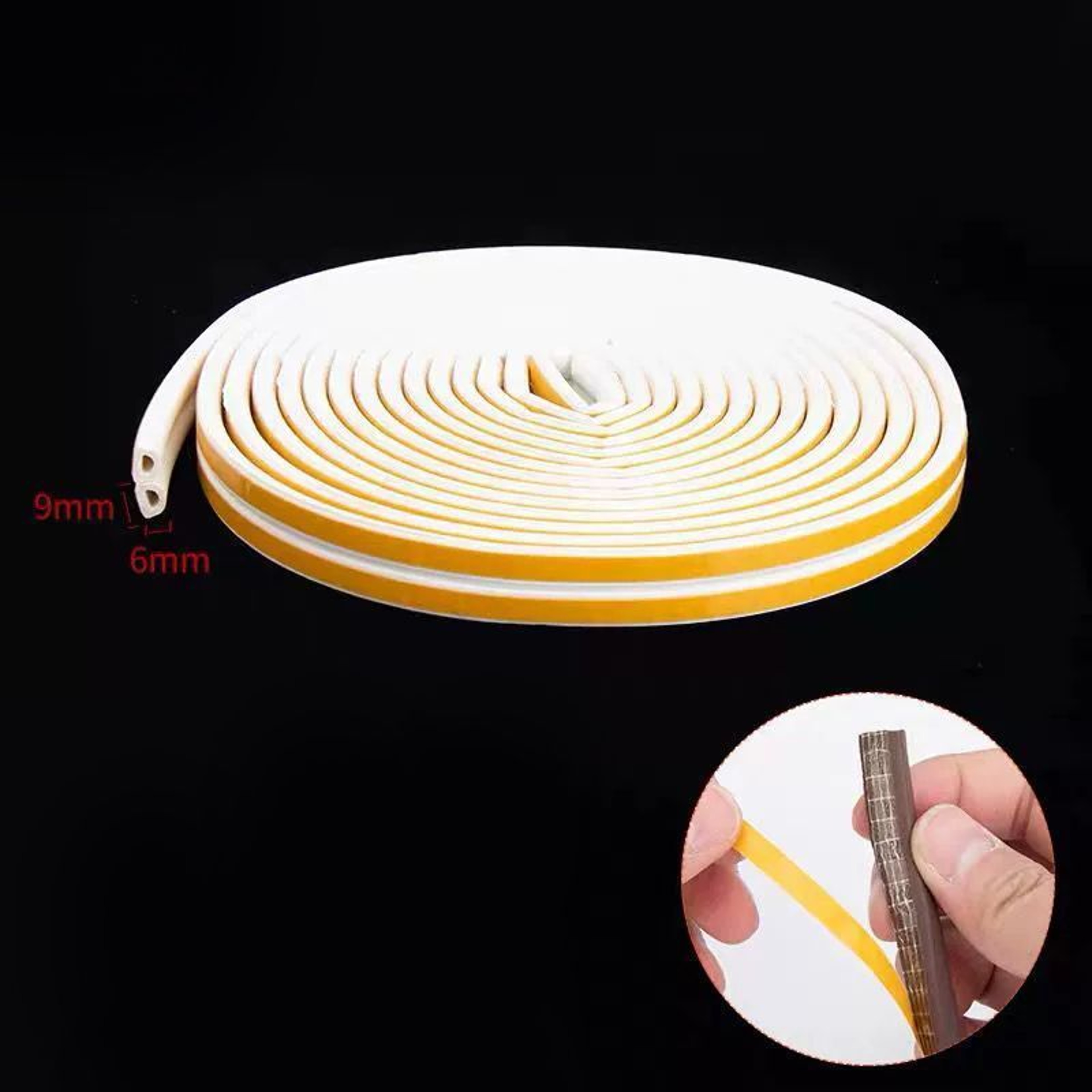 DShape SelfAdhesive Rubber Door And Window Weather Stripping 9
