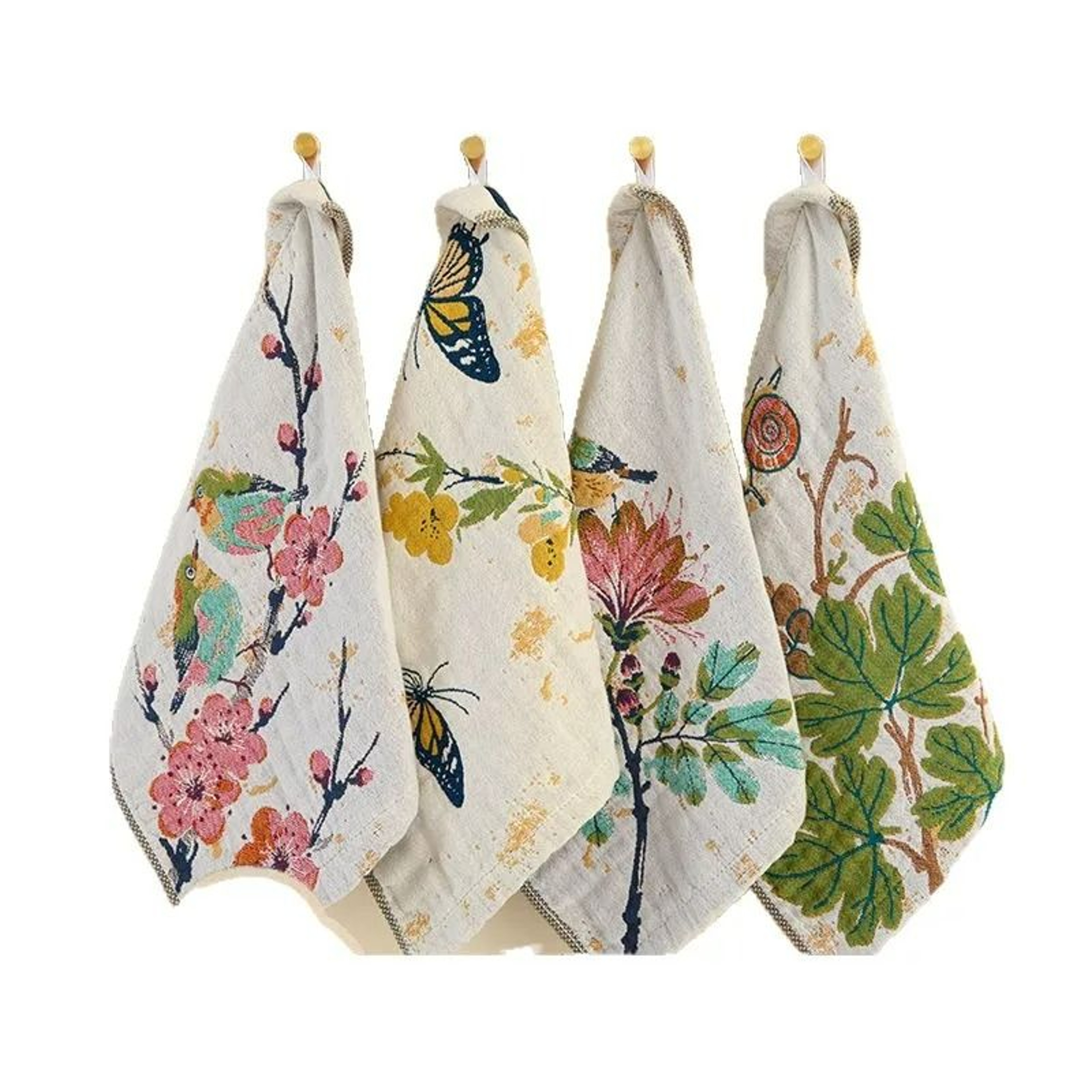 100 Cotton 4Layer Gauze Absorbent QuickDry Hand Towel Set 4