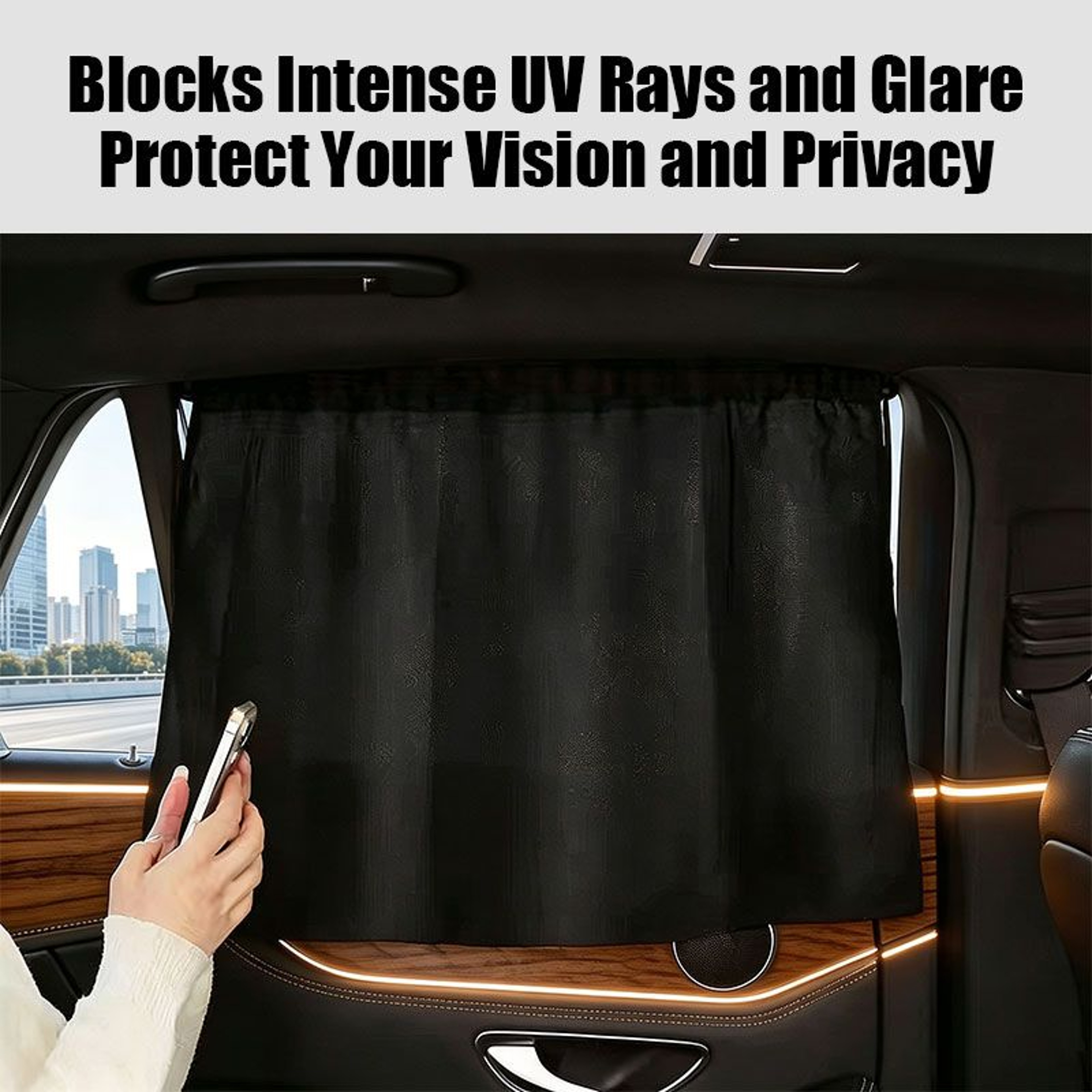 Suction Cup Car Window Sunshade Privacy Curtain 6