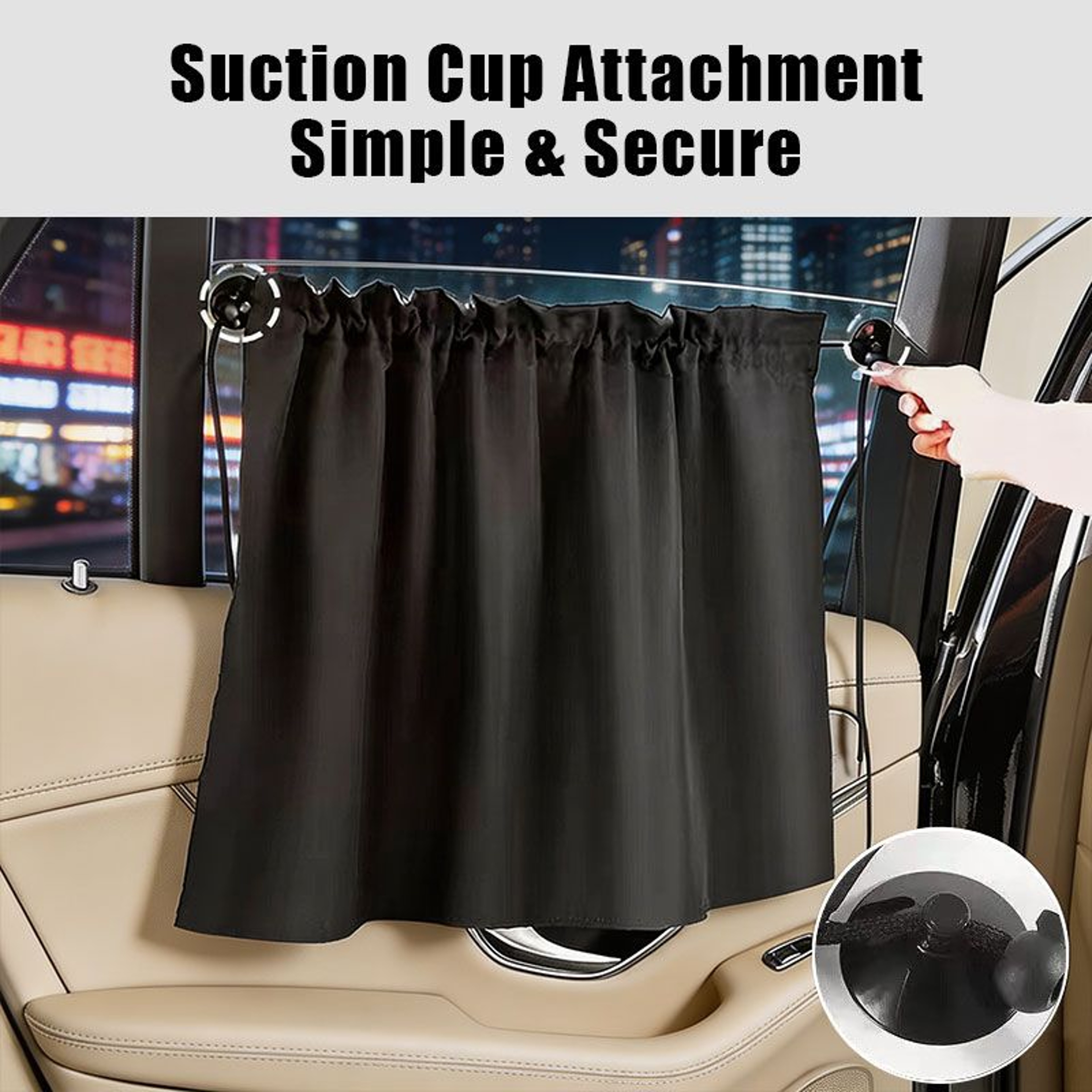 Suction Cup Car Window Sunshade Privacy Curtain 4