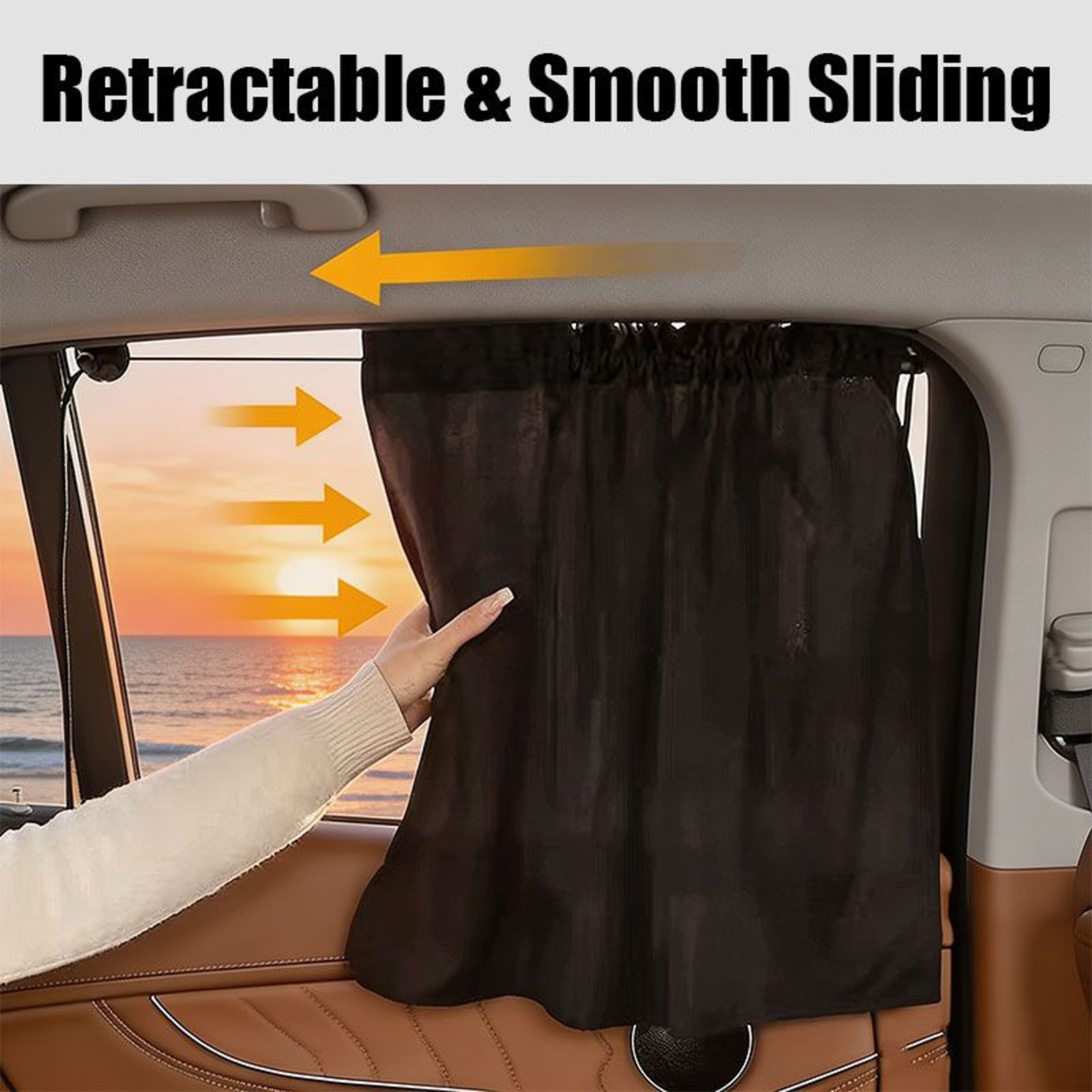 Suction Cup Car Window Sunshade Privacy Curtain 5