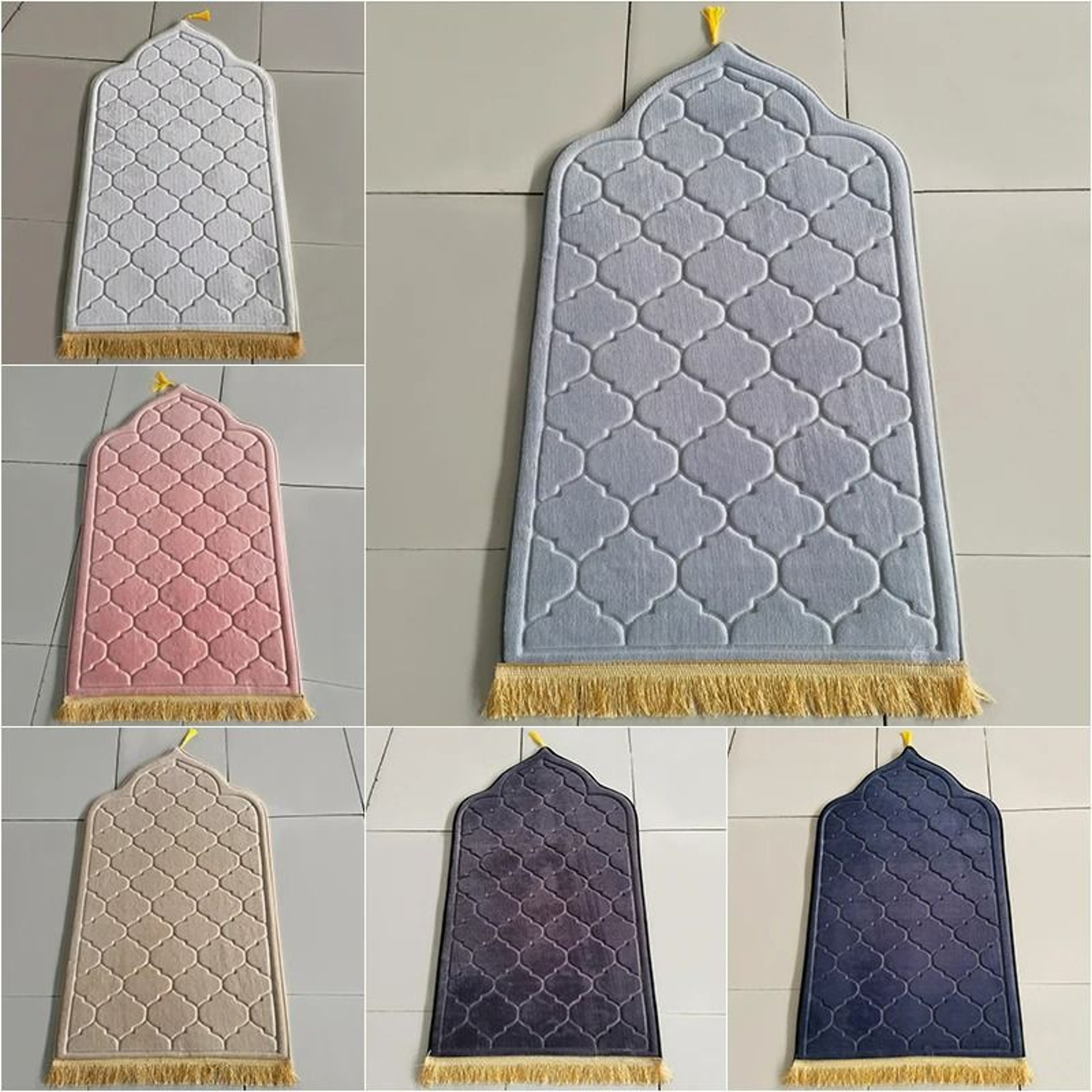 Flannel Embossed NonSlip Portable Prayer Rug 0