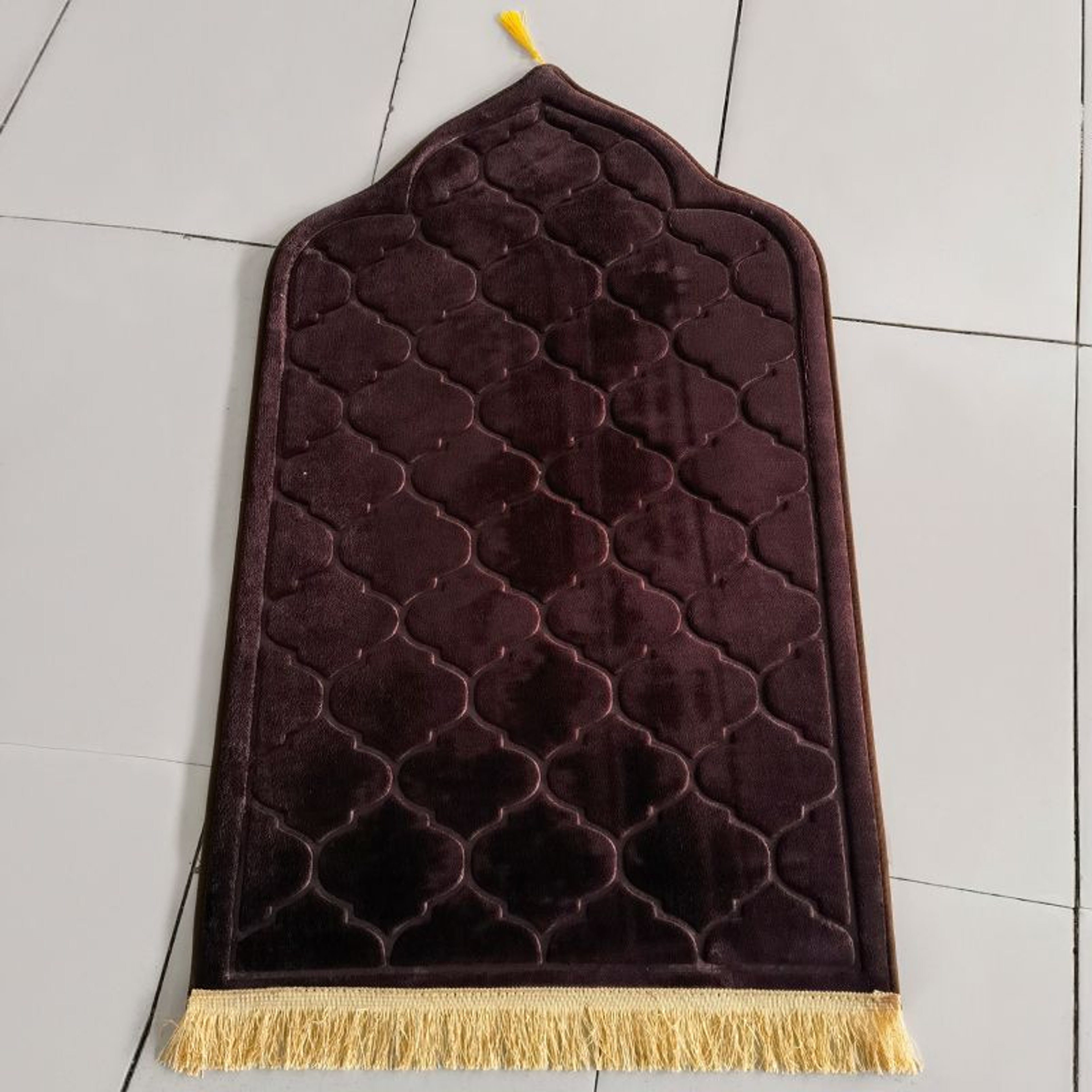 Flannel Embossed NonSlip Portable Prayer Rug 13