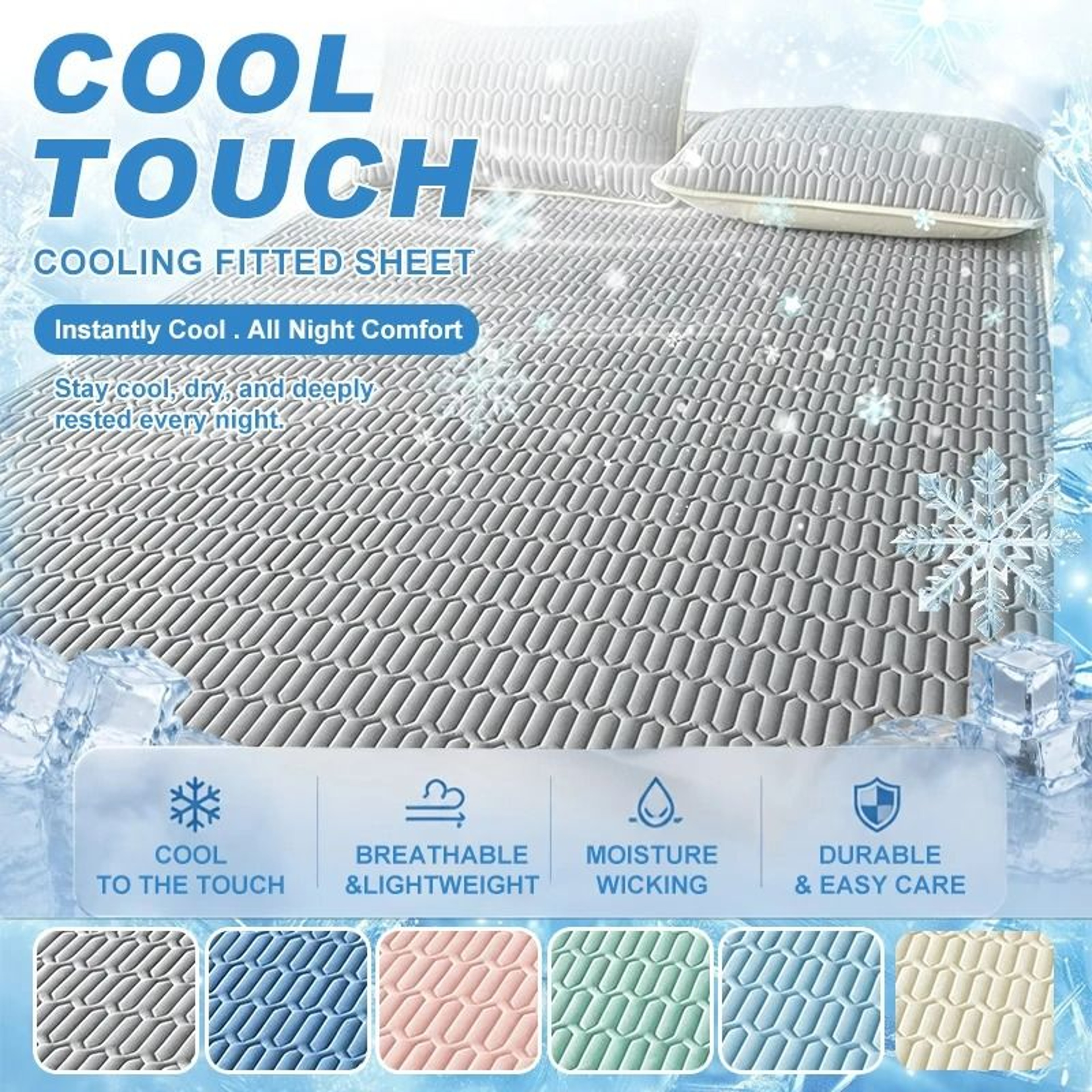 Latex Cooling Ice Silk Summer Mattress Pad 3
