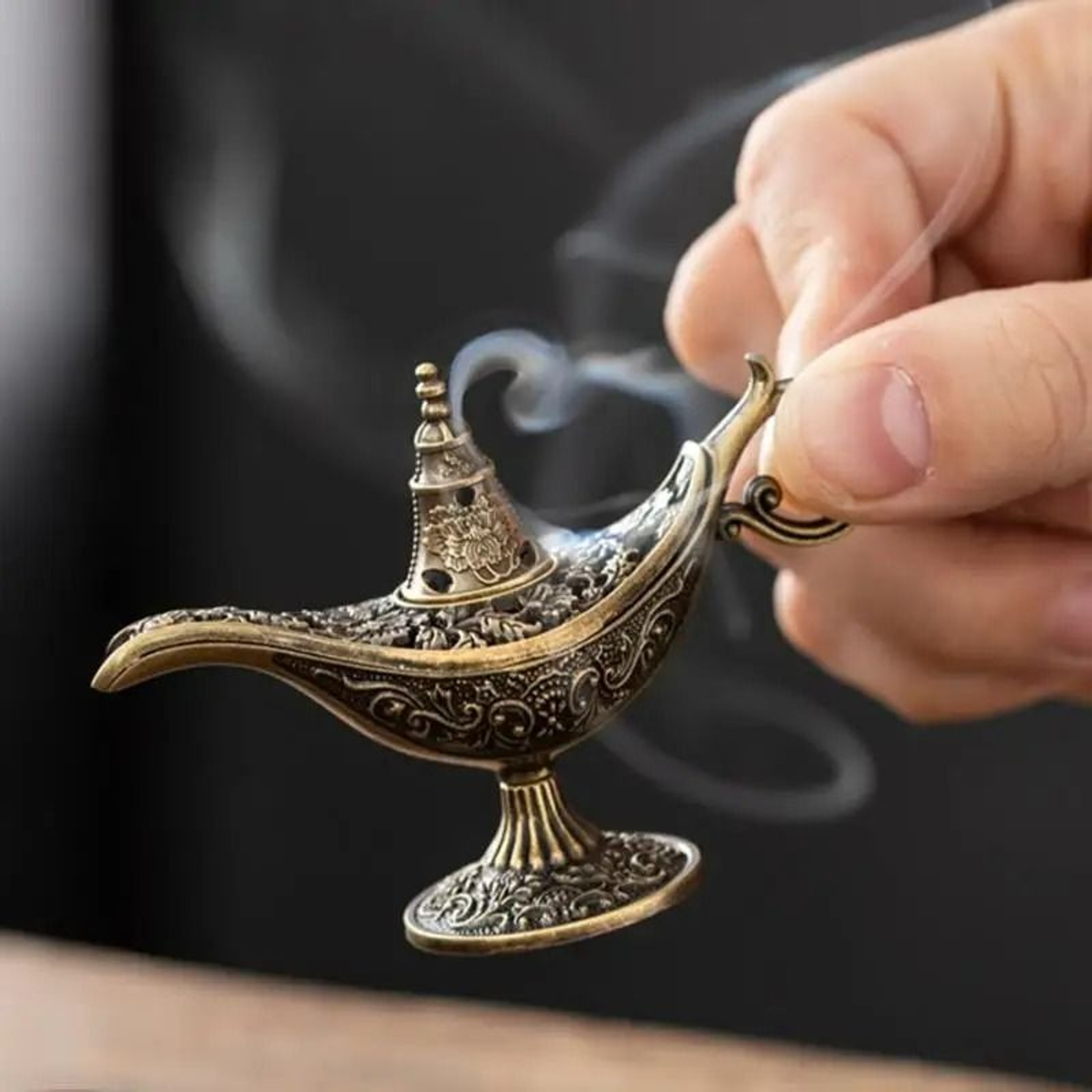 Small Metal Antique Style Incense Burner  Candle Holder 1