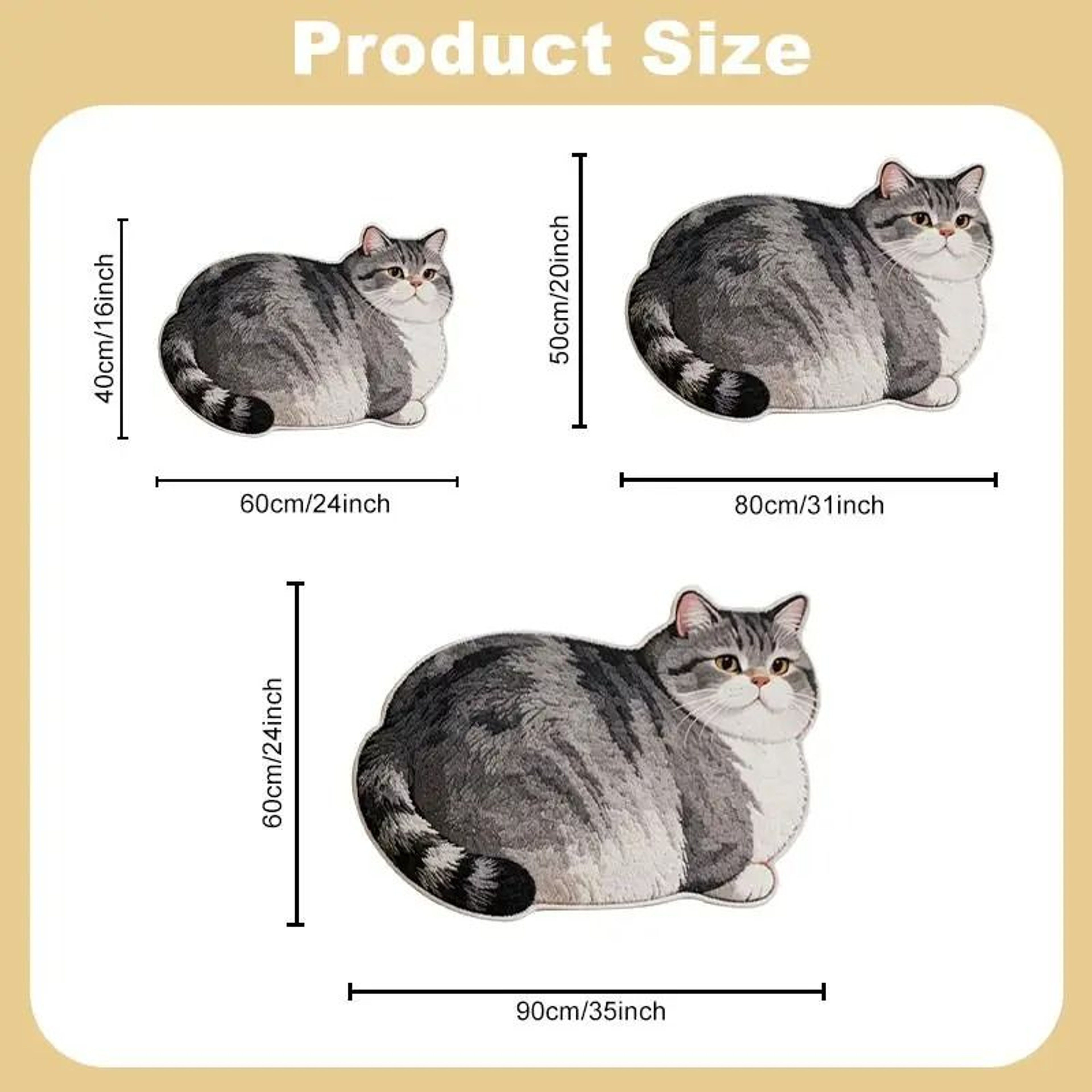 2D Cat Shaped Absorbent Diatomite Bathroom Mat 2