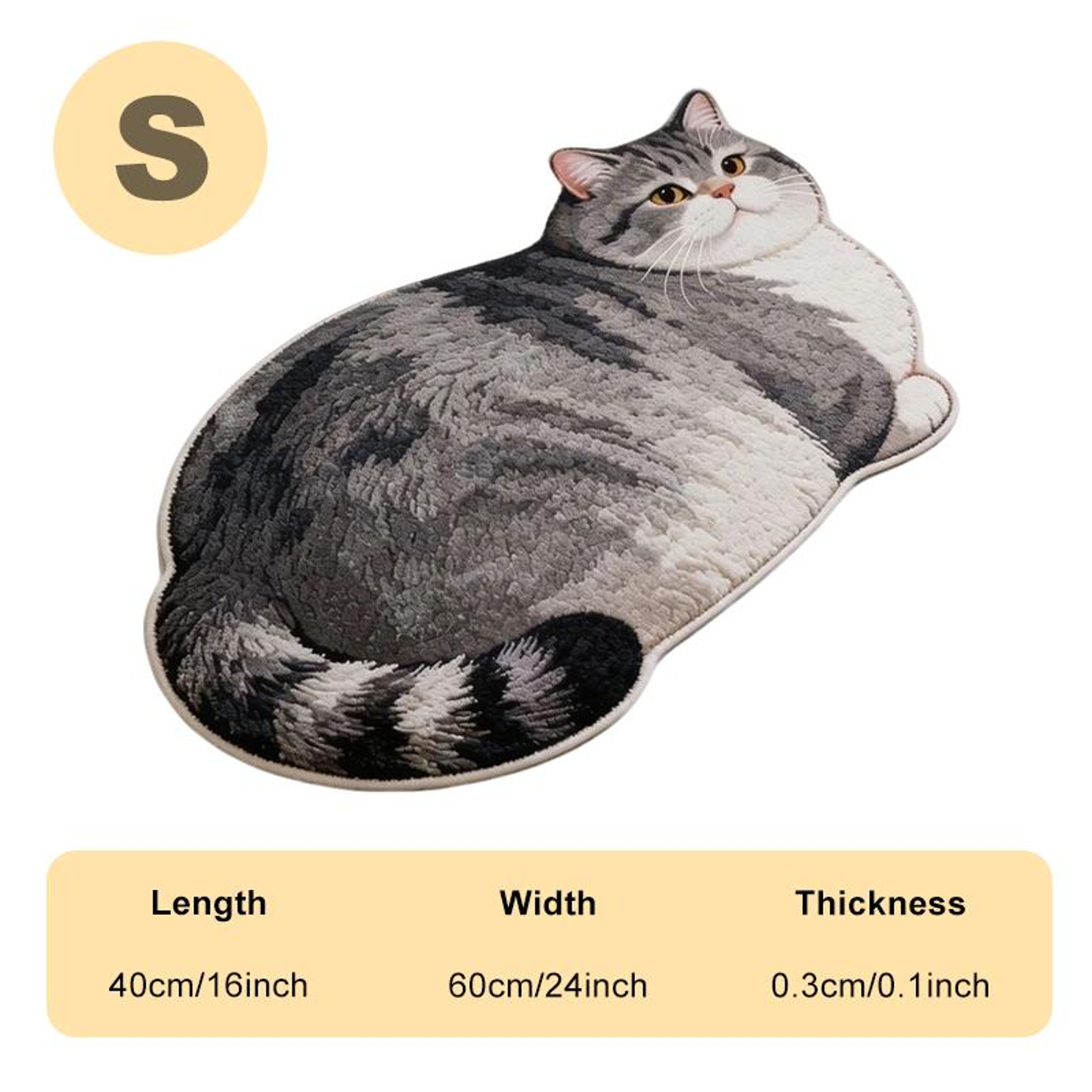 2D Cat Shaped Absorbent Diatomite Bathroom Mat 9