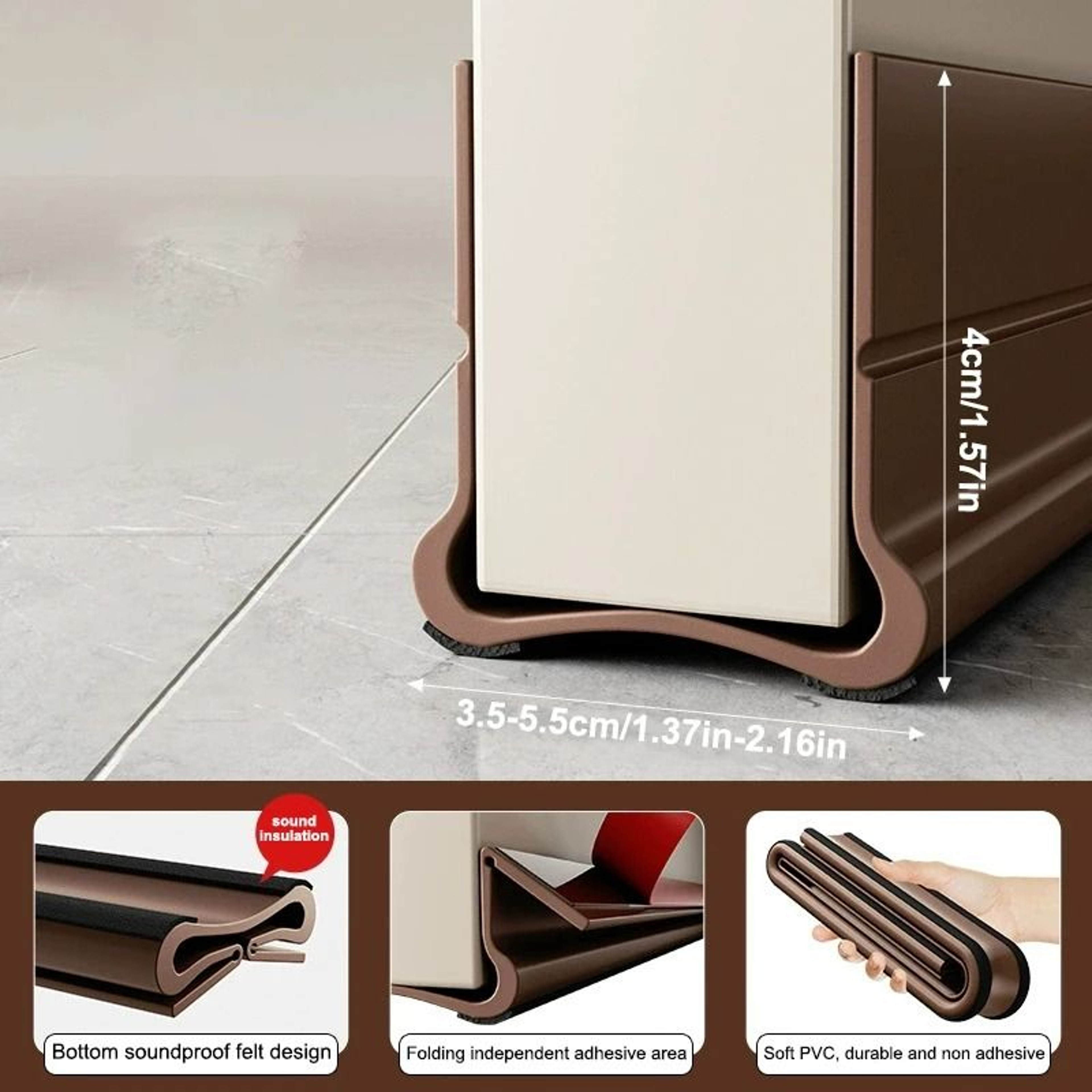 Cuttable Flexible Door Bottom Draft Stopper  Weather Strip 12