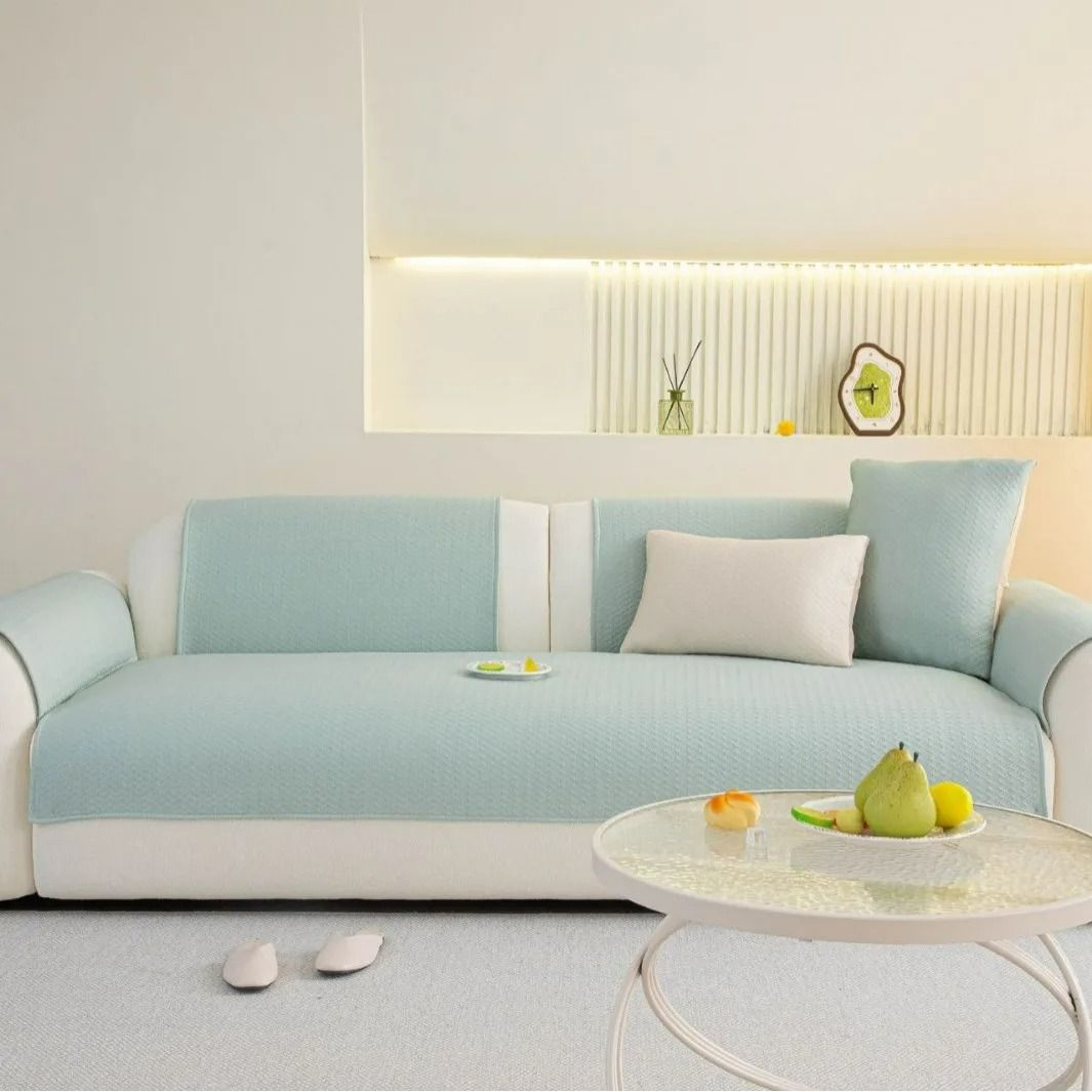 Summer Cooling Ice Silk Sofa Cover  Couch Pad 4