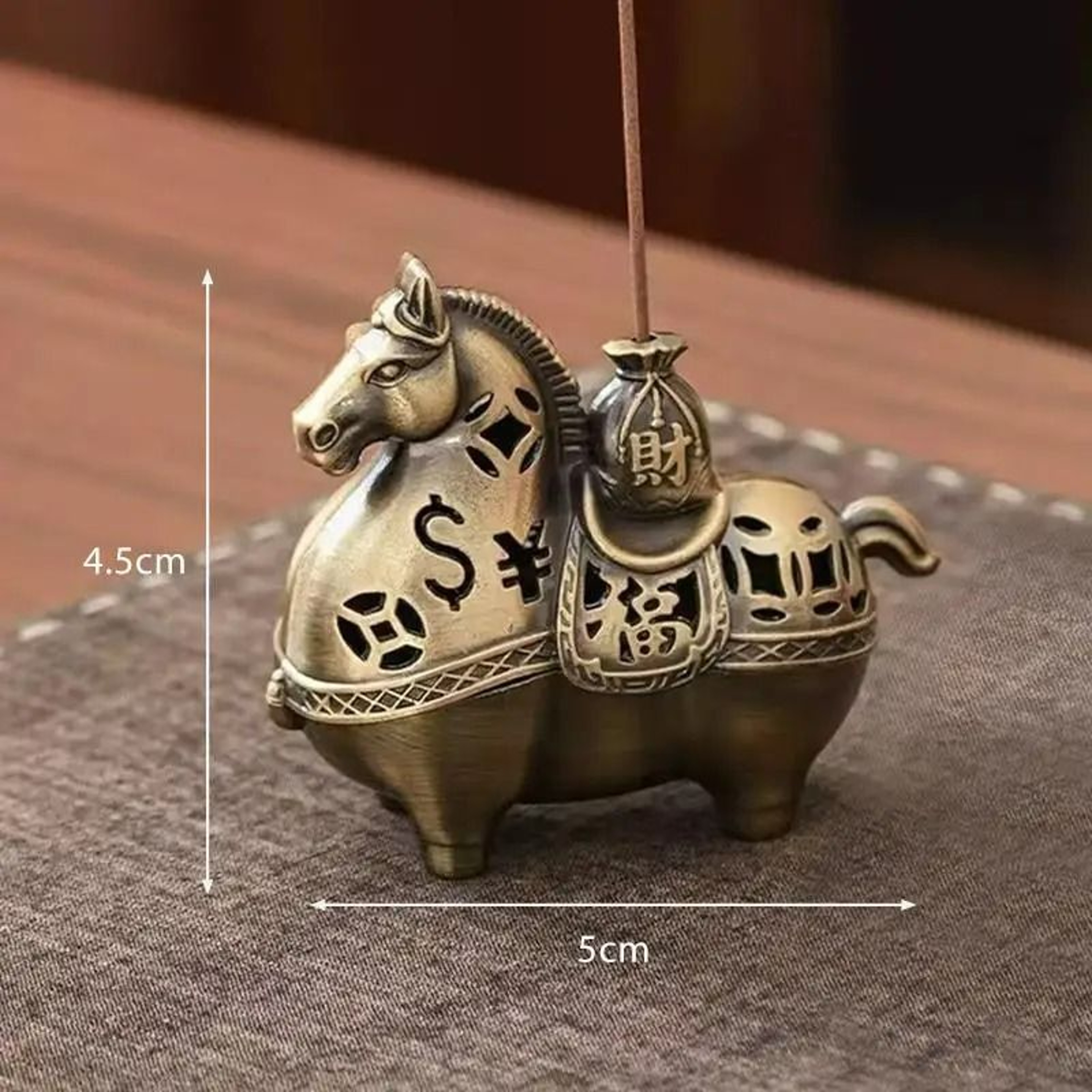 Mini Alloy Fat Horse Incense Burner 2