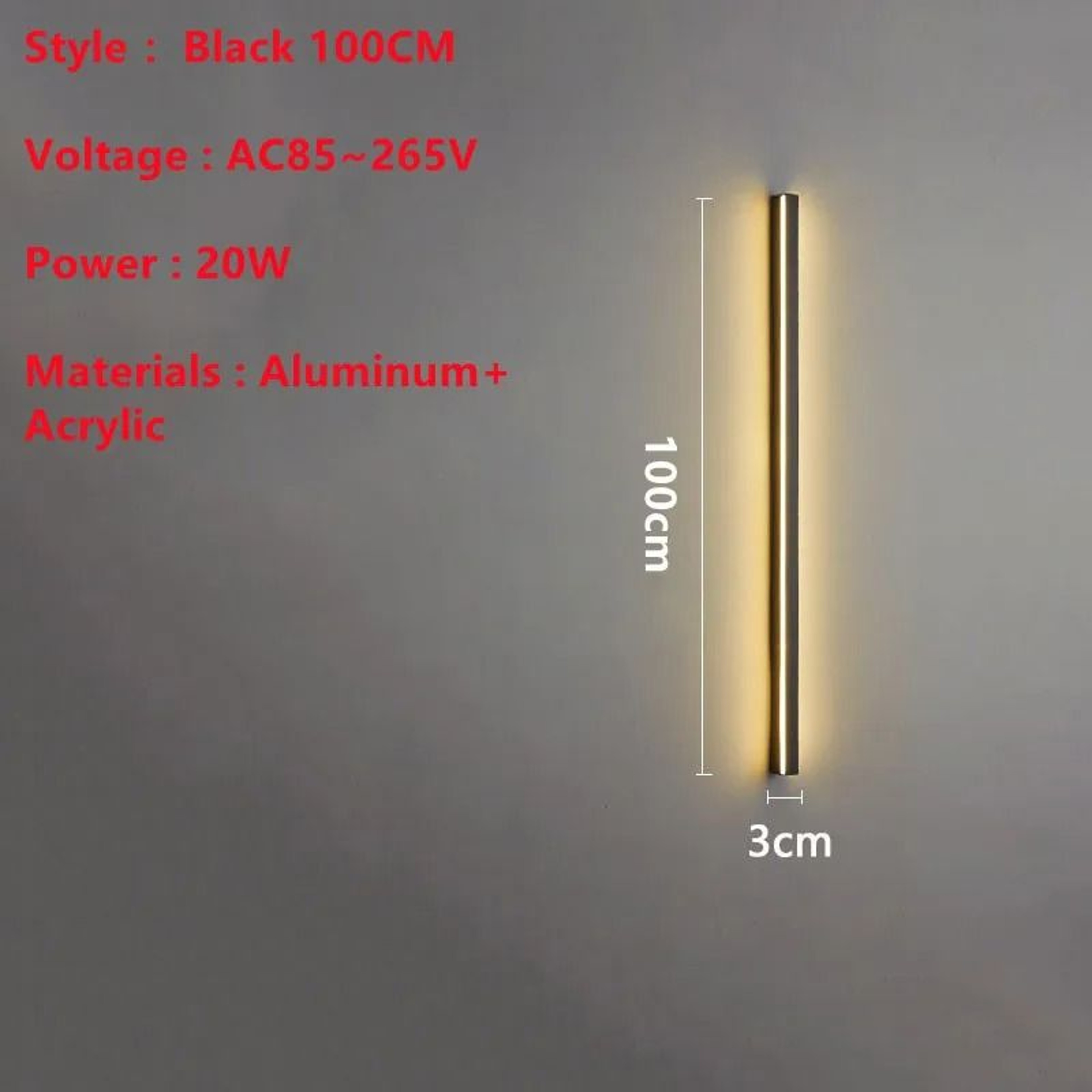 Superlong Minimalist LED Line Wall Sconce Light 9
