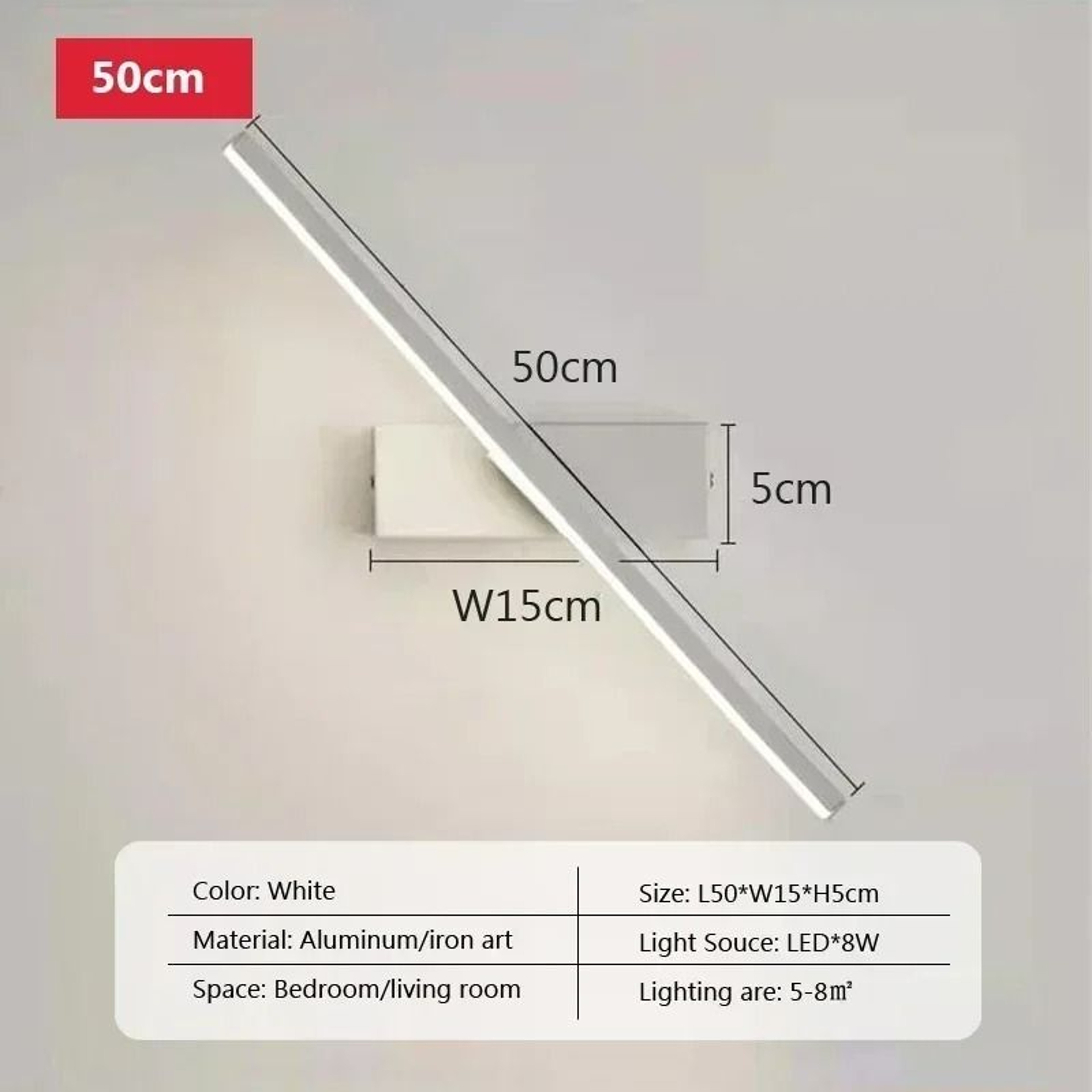 Rotatable LED Wall Sconce For Bedroom  Bathroom Mirror 8