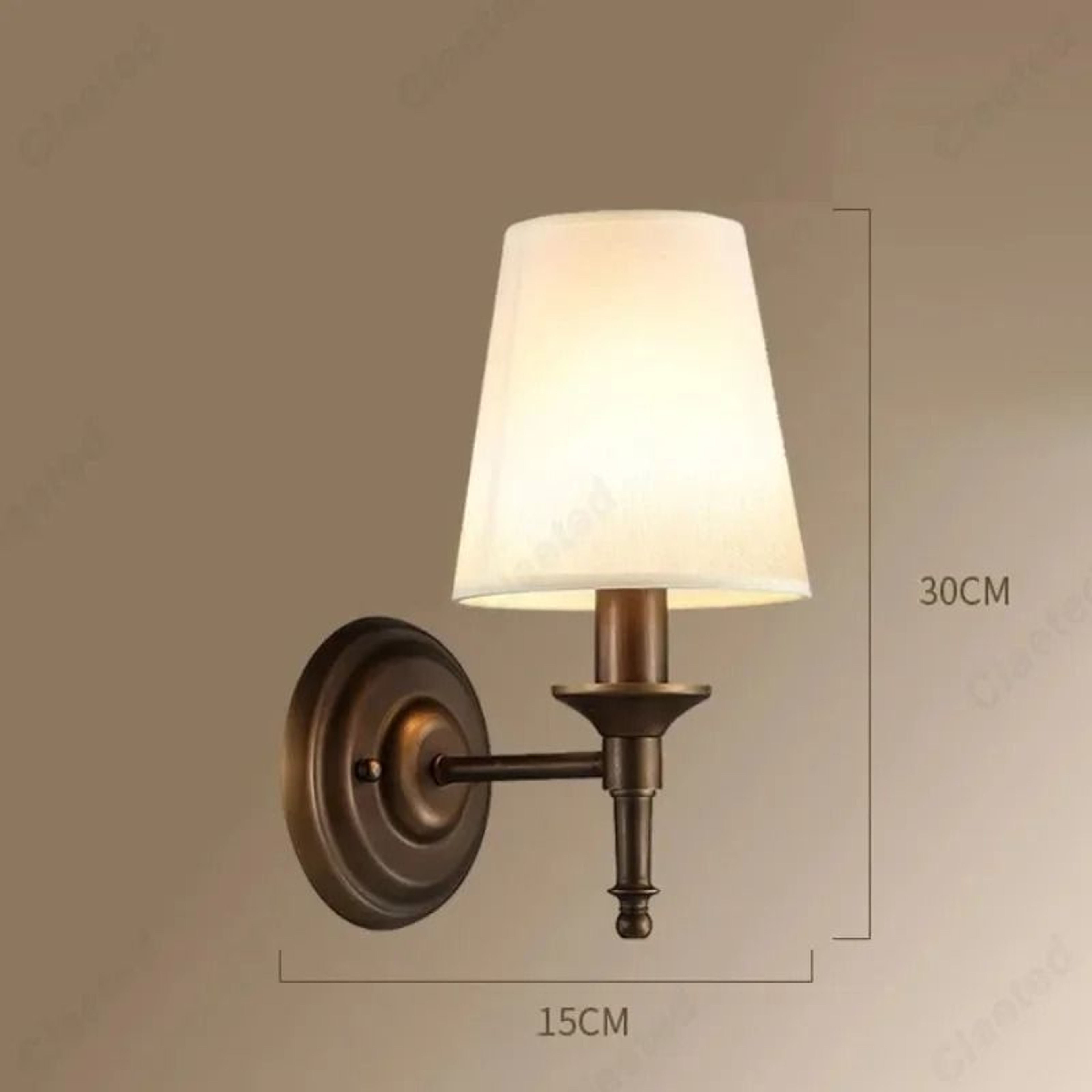 Creative European Fabric Lampshade Wall Sconce 6
