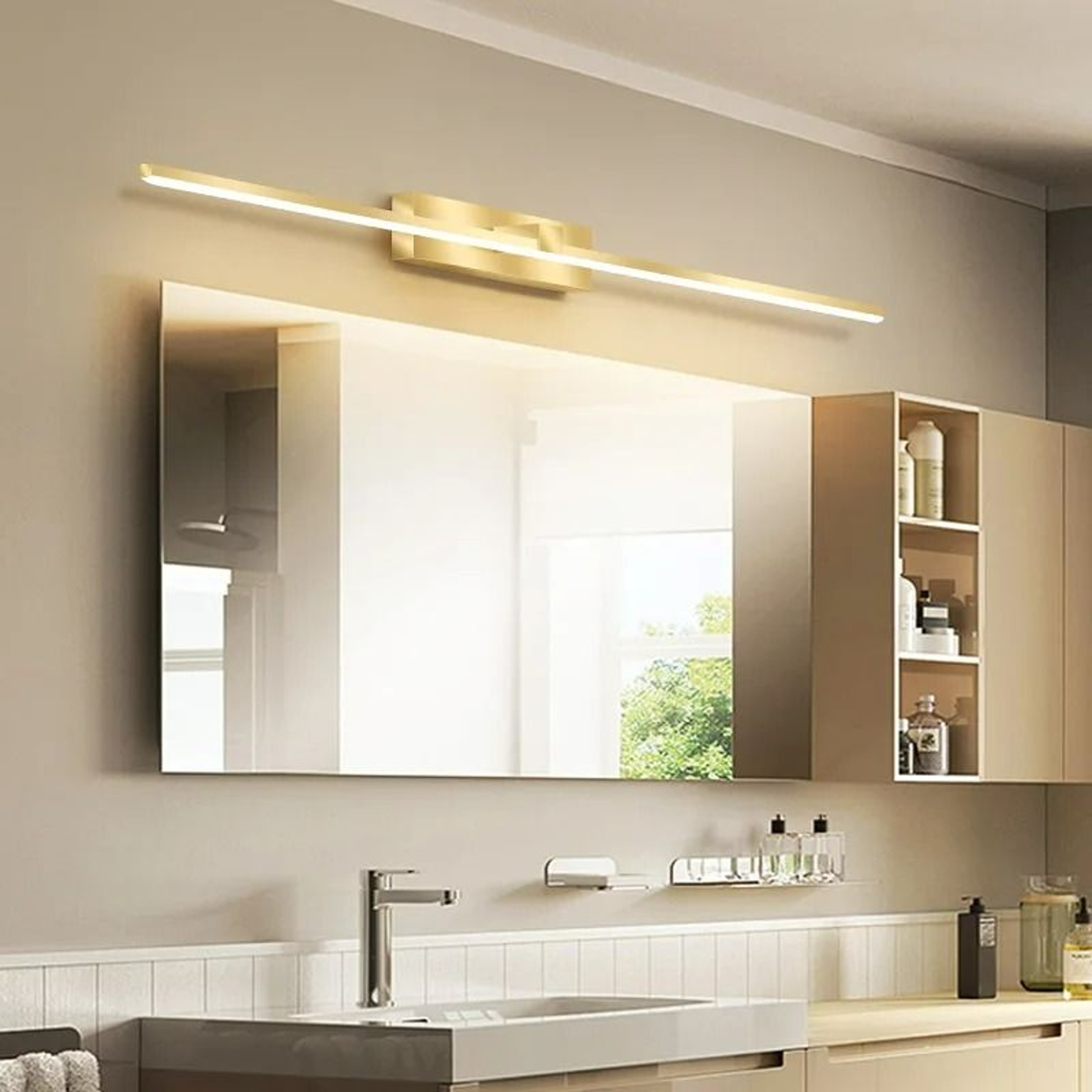 Modern LED Bathroom Mirror Line Wall Sconce 0