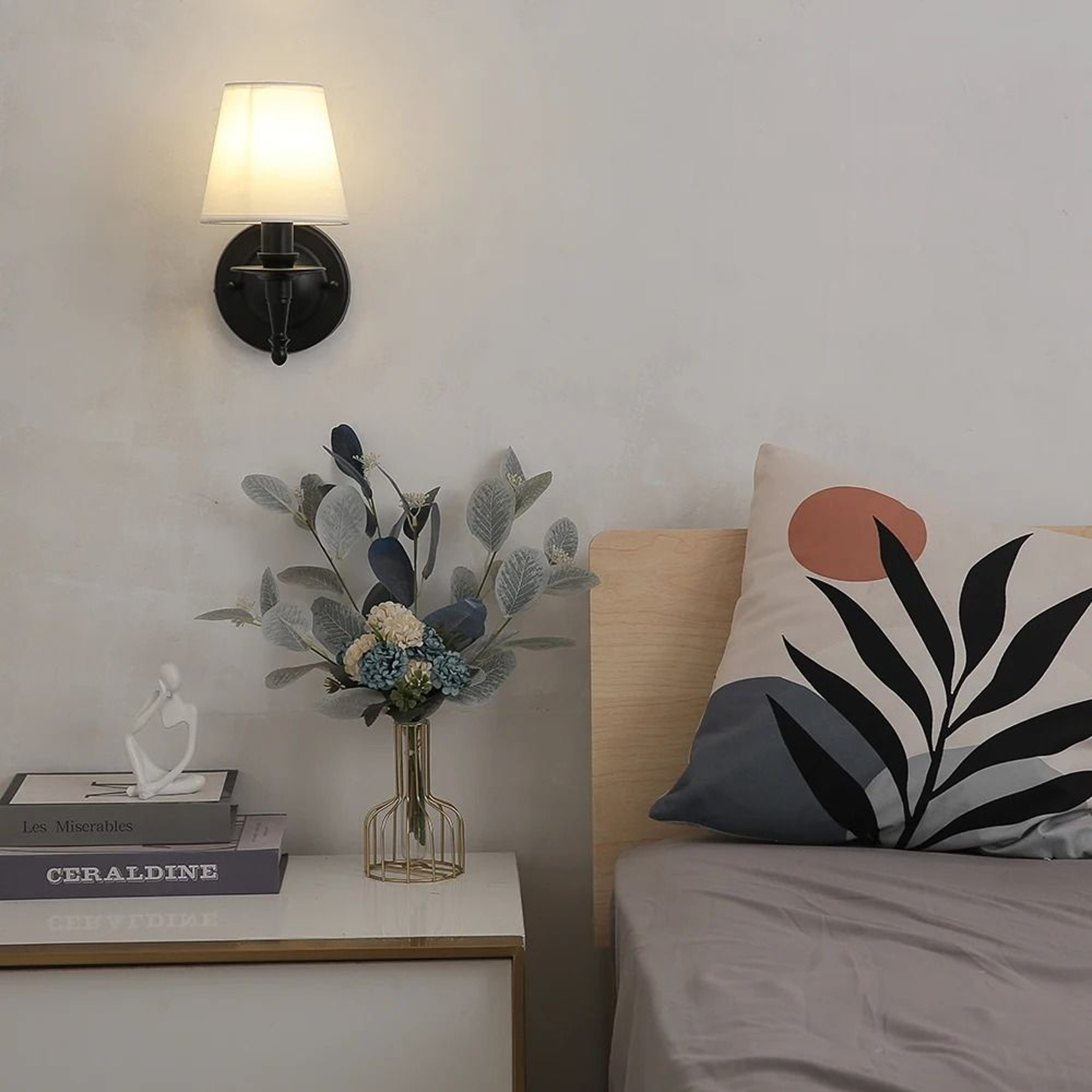 Nordic Vintage White Shade Wall Lamp 5