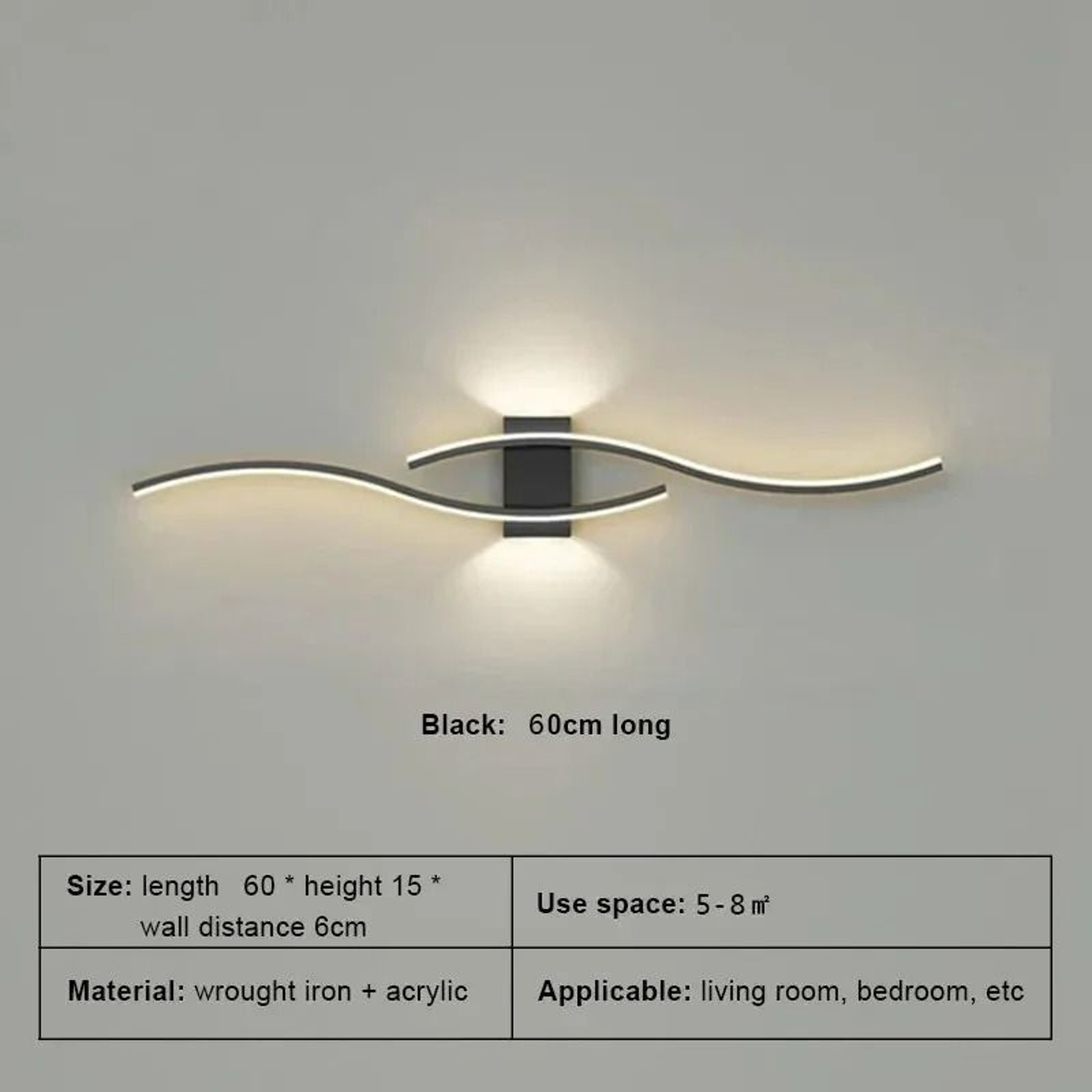 Modern Remote Control LED Linear Wall Sconce 6
