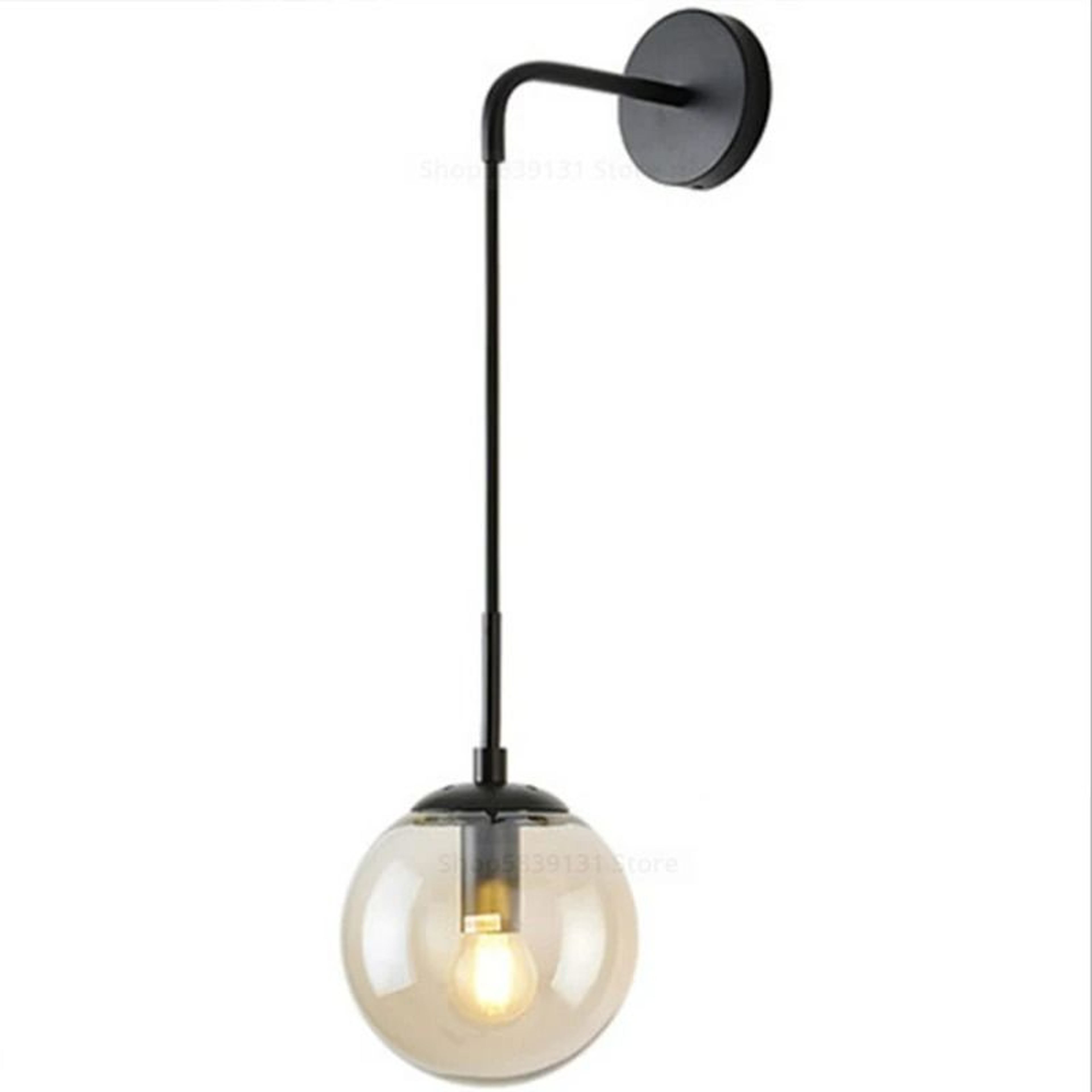 Nordic Modern Vintage Glass Globe Wall Sconce 6