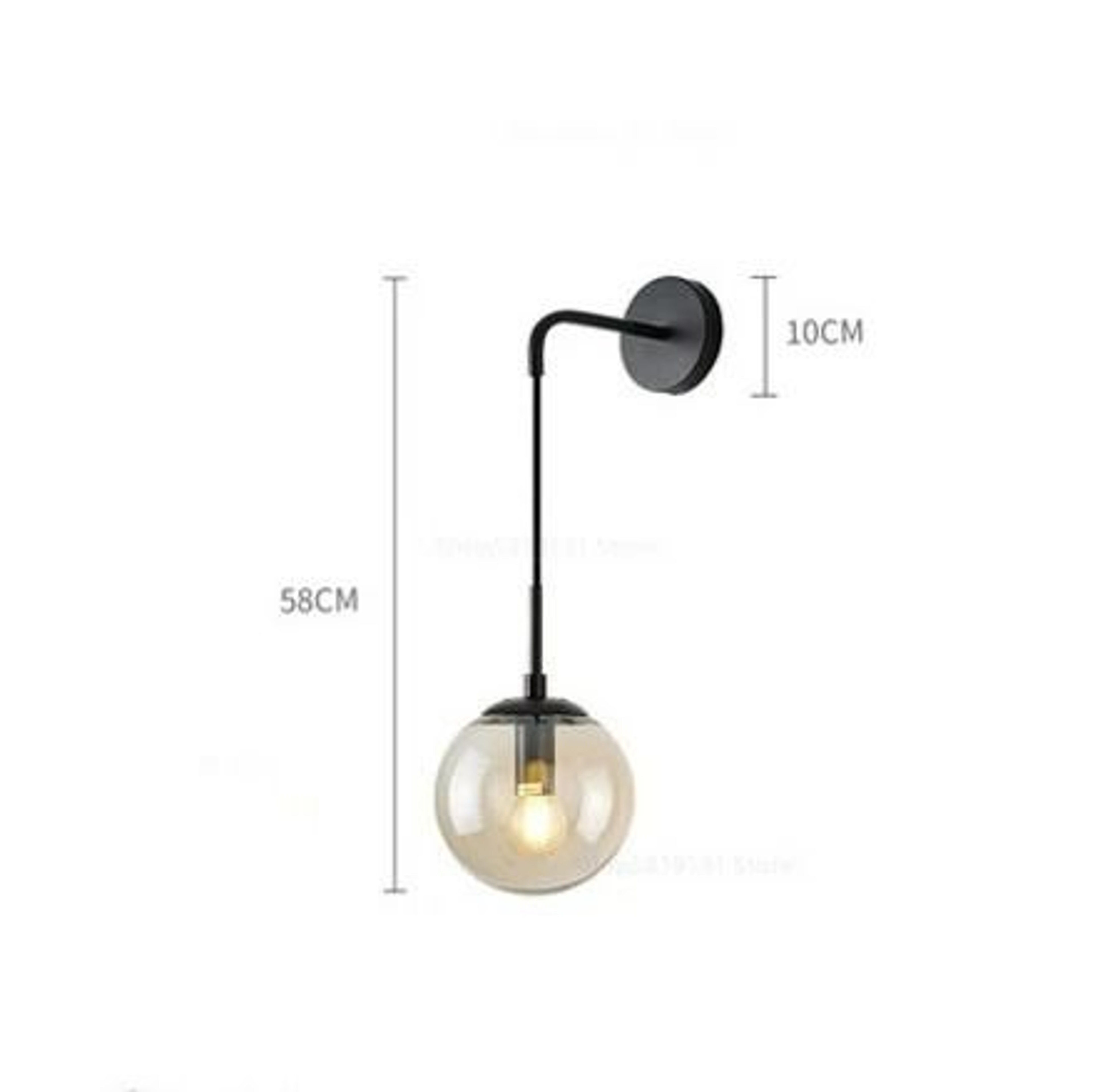Nordic Modern Vintage Glass Globe Wall Sconce 7