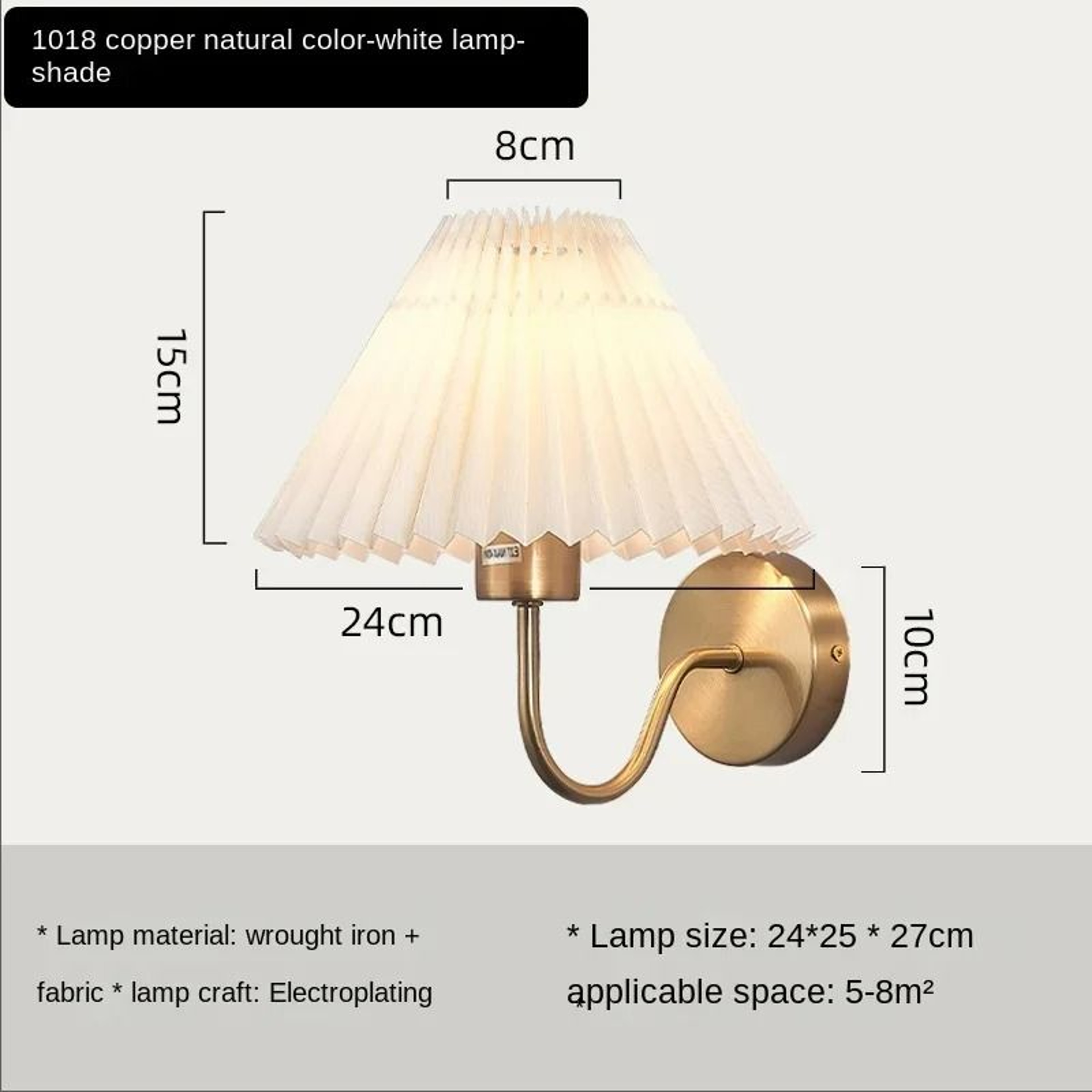 Nordic Retro Pleated Umbrella Wall Sconce 11